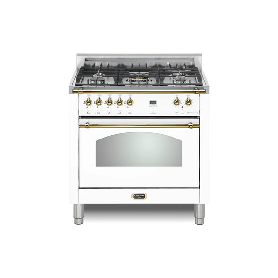LOFRA Dolcevita RWOS36M0-G500 36" Pearl White Dual Fuel Range