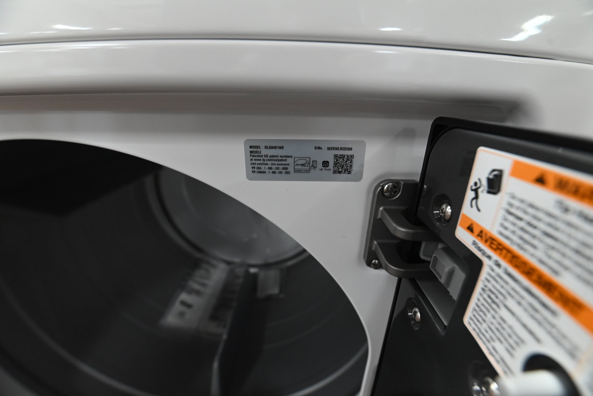 LG 7.3 cu. ft. front load control gas dryer with Wi-Fi connectivity