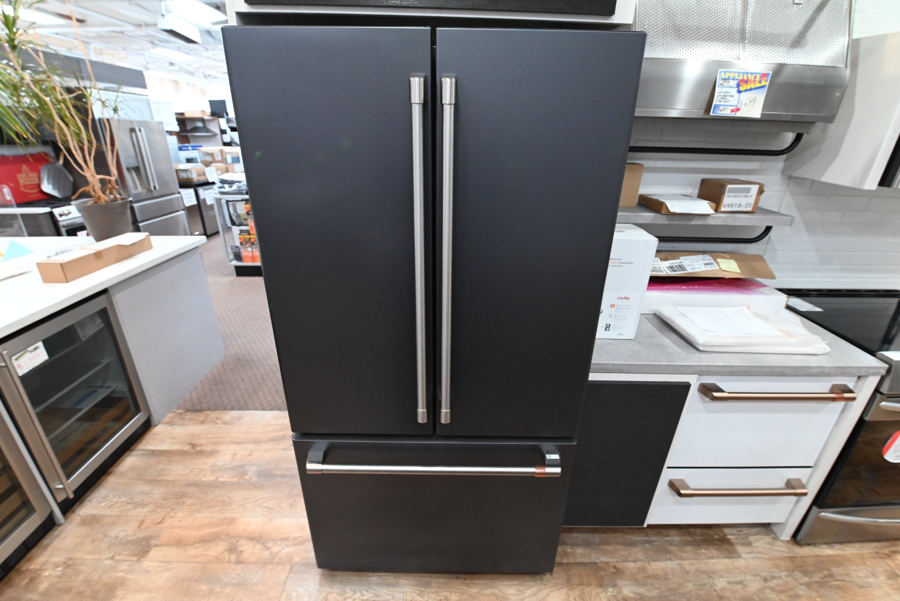 Café CWE23SP3MHD1 36" Matte Black Smart French Door Refrigerator