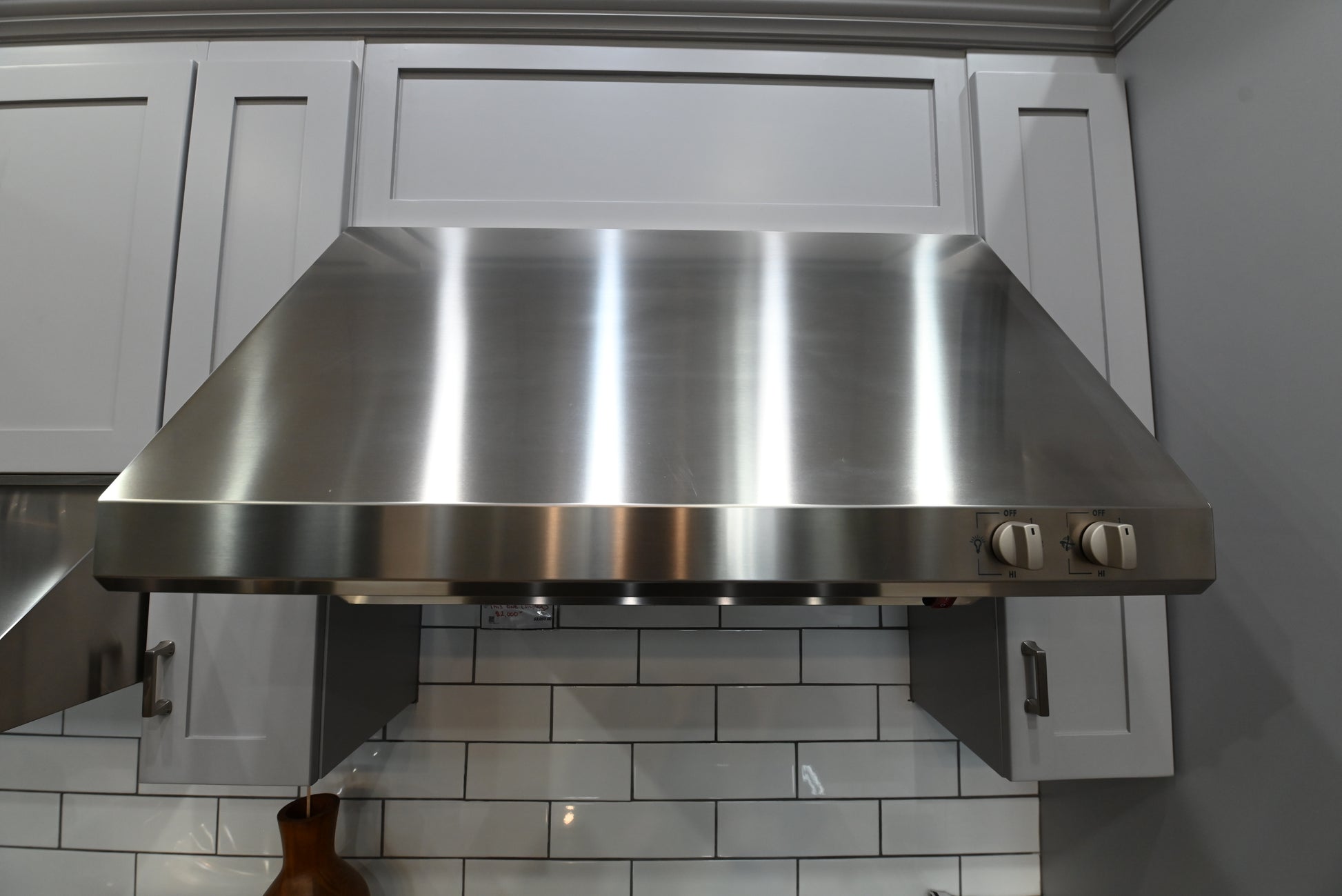 Monogram ZV36SSJSS 36 inch professional wall mount range hood in premium welded stainless steel