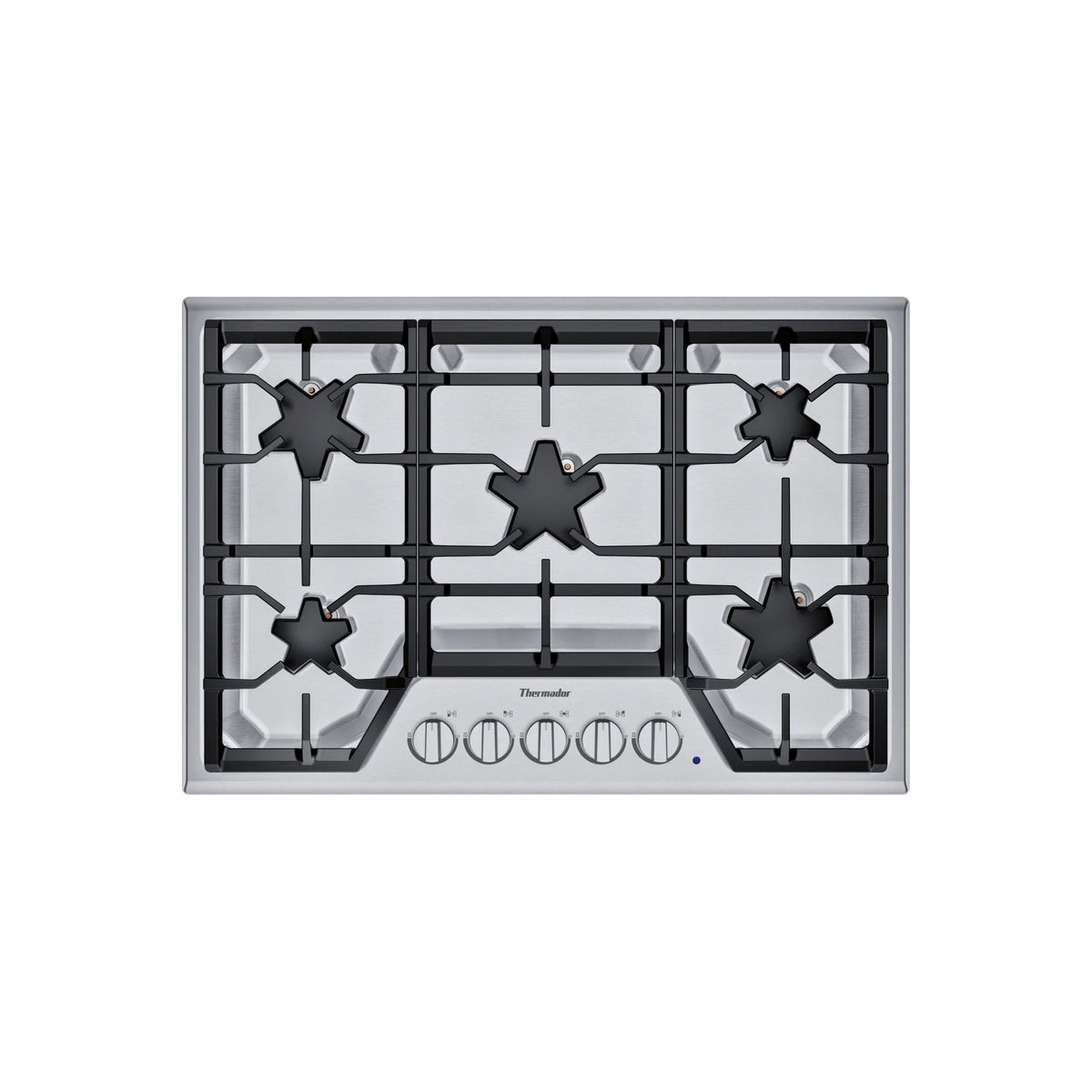 Thermador SGS305TS Masterpiece 30 inch built in gas cooktop front view stainless steel