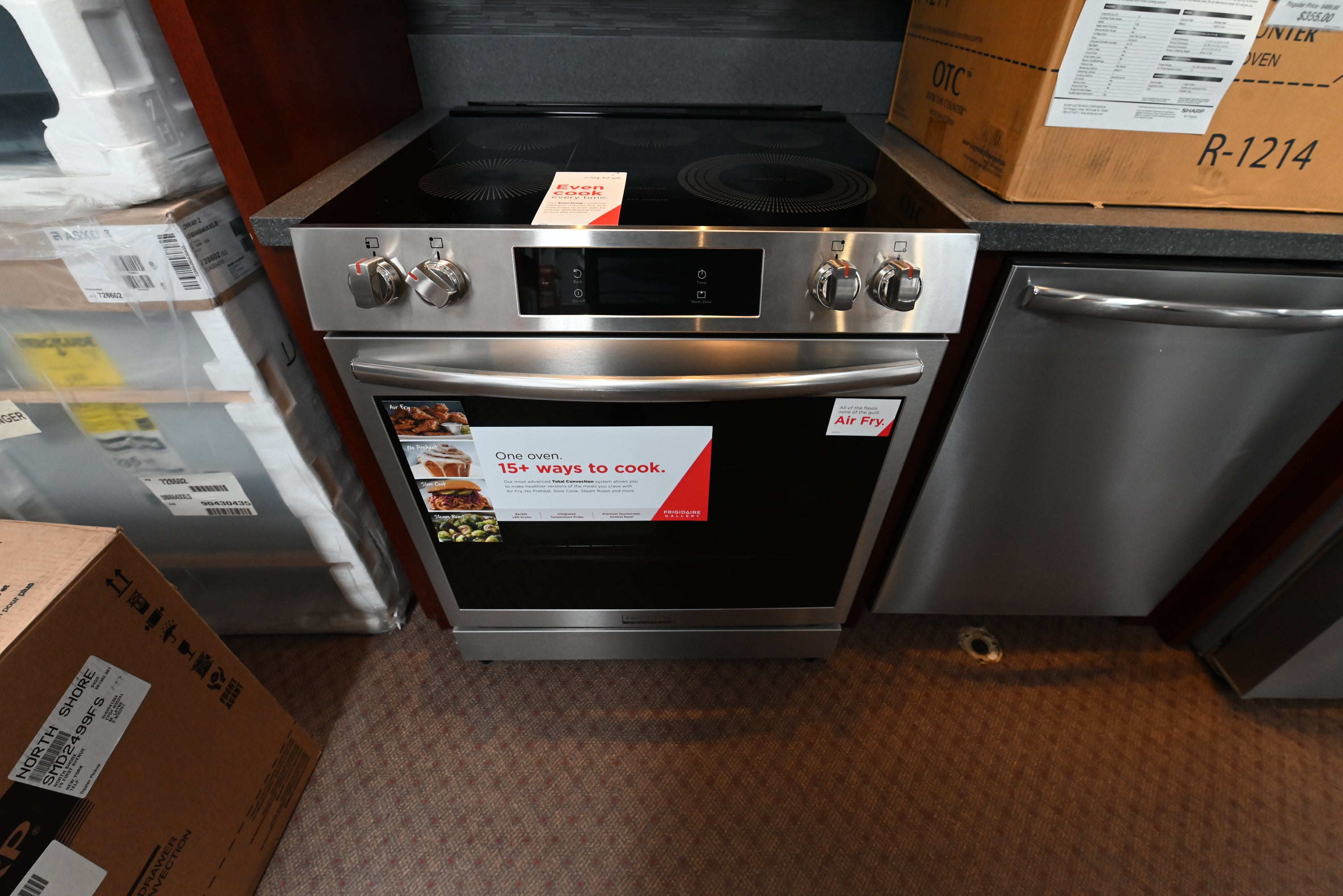 Frigidaire Gallery GCFE3060BF 30 inch freestanding electric range smudge proof stainless steel front view
