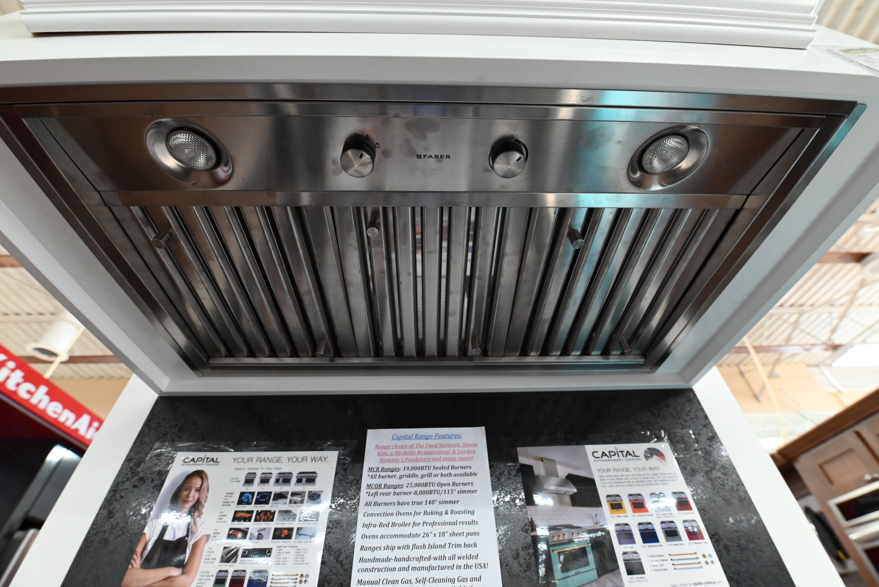 Faber Inca Pro Plus 36 inch custom hood insert INPL3619SS in stainless steel