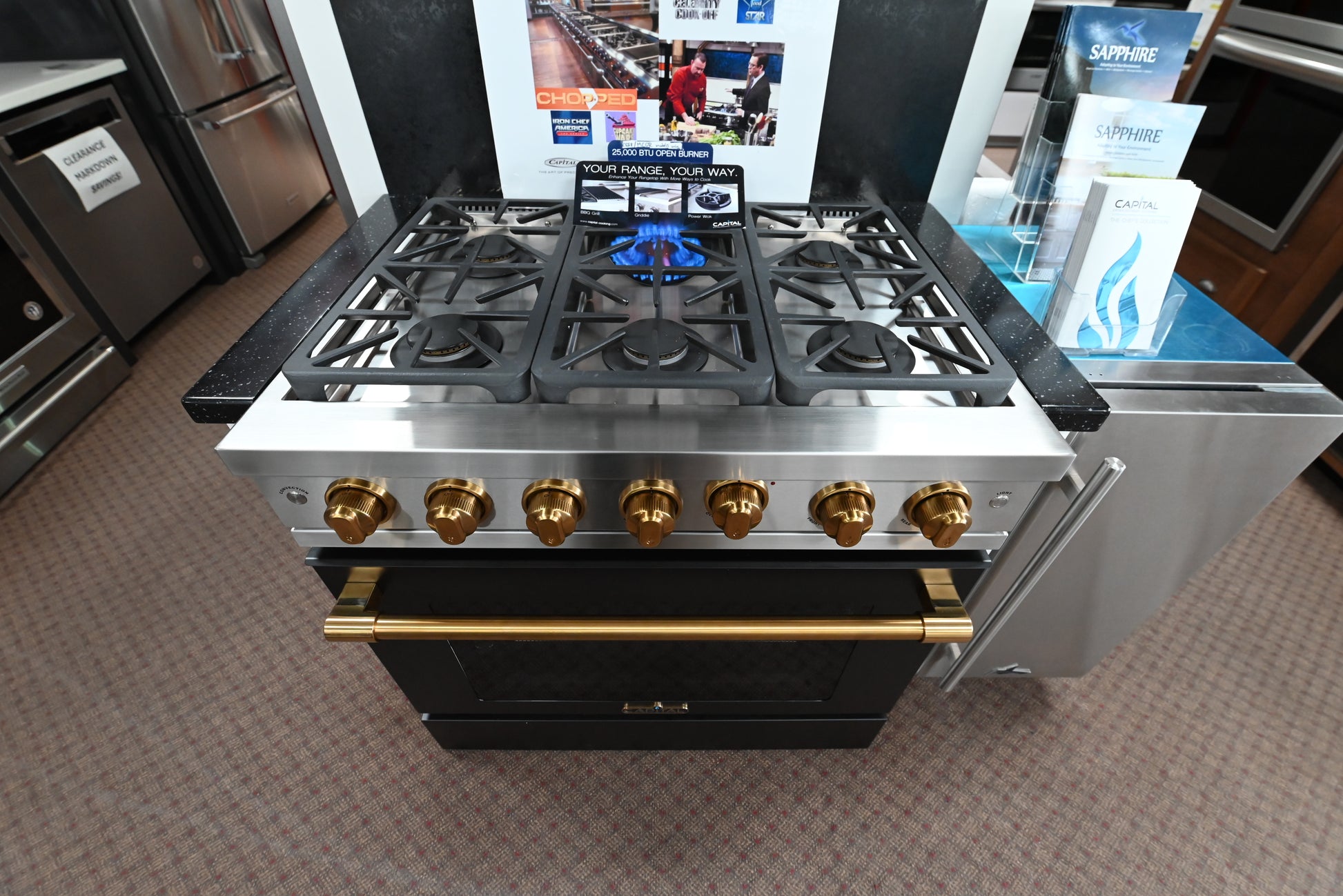 Professional Capital pro-style gas range in stainless steel finish