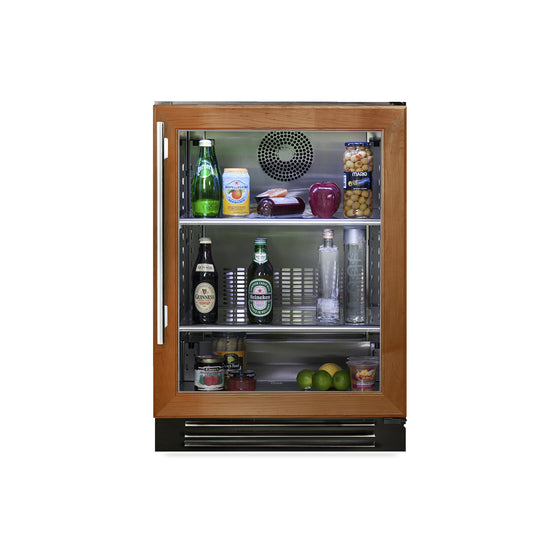 True Residential TUR24ROGB 24 inch undercounter refrigerator overlay ready glass door front profile