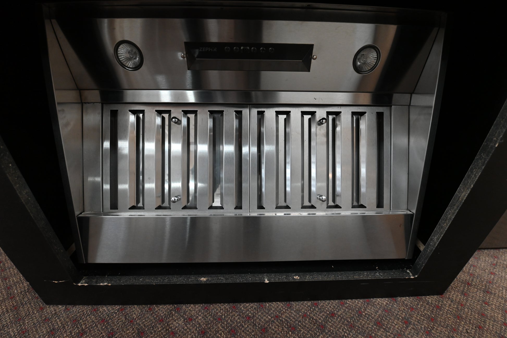 Zephyr AK9228AS 30 inch Monsoon I professional built in range hood insert liner front view