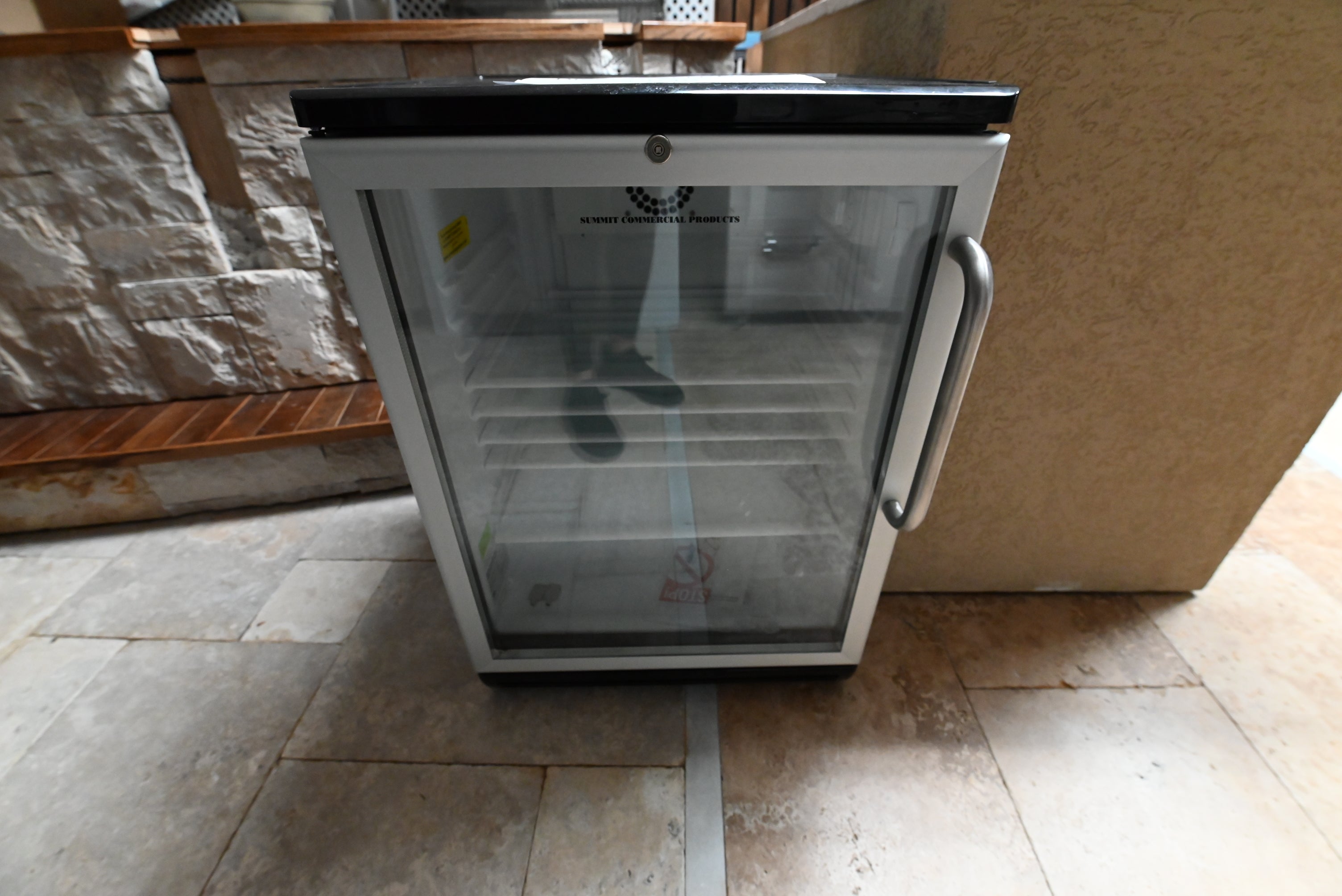 Summit 24 inch commercial built-in glass door beverage refrigerator SCR600BL