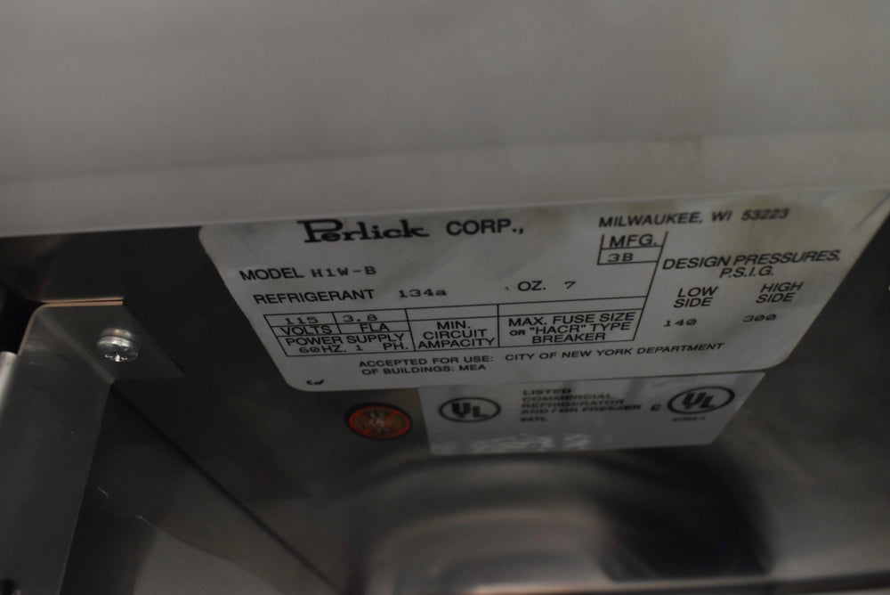 Perlick H1WD3BRH 24" Stainless Steel and Glass Door Built-In Wine Cooler