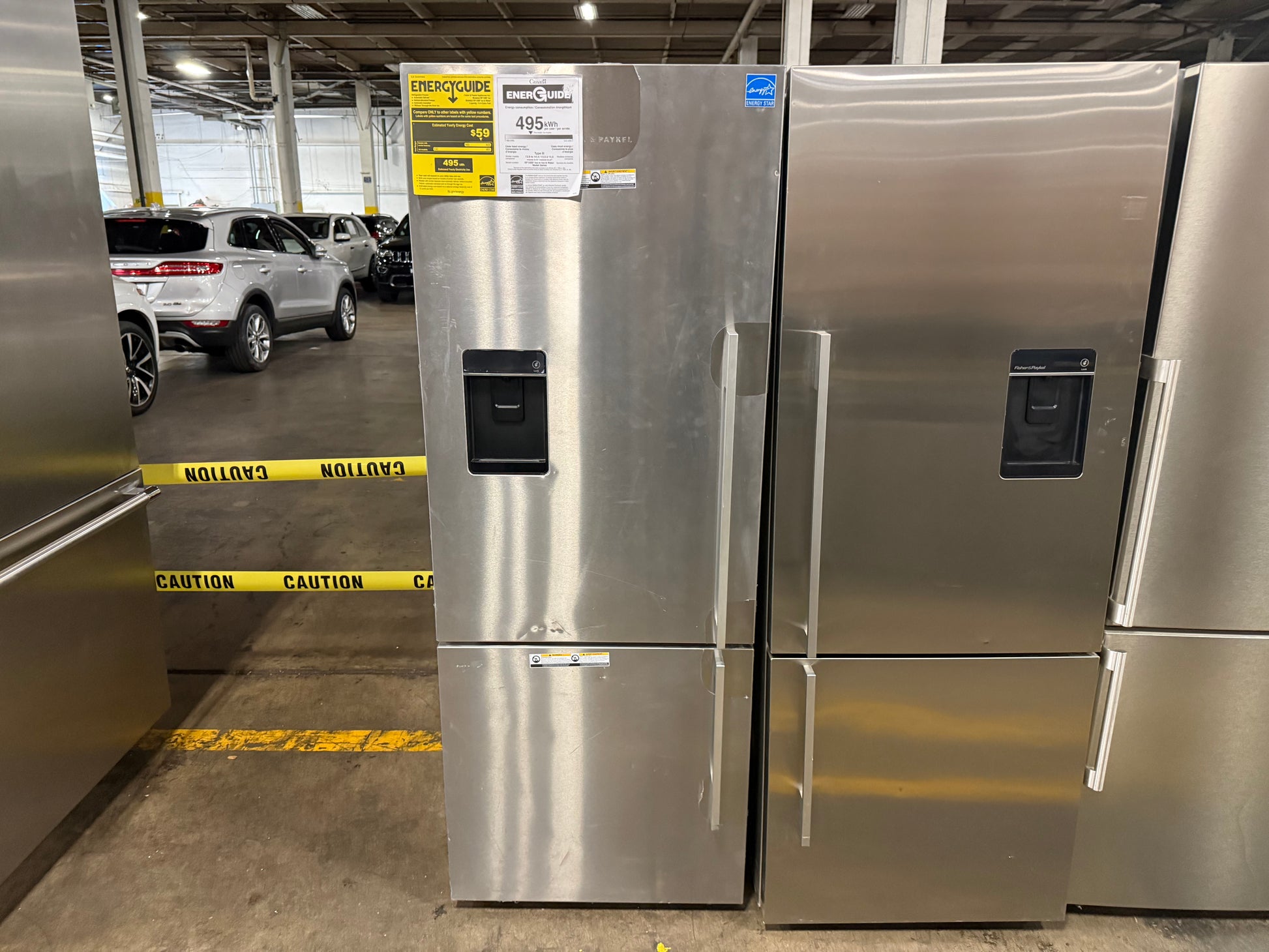 Fisher & Paykel RF135BDLUX4N 25" Stainless Steel Counter Depth Bottom Freezer Refrigerator