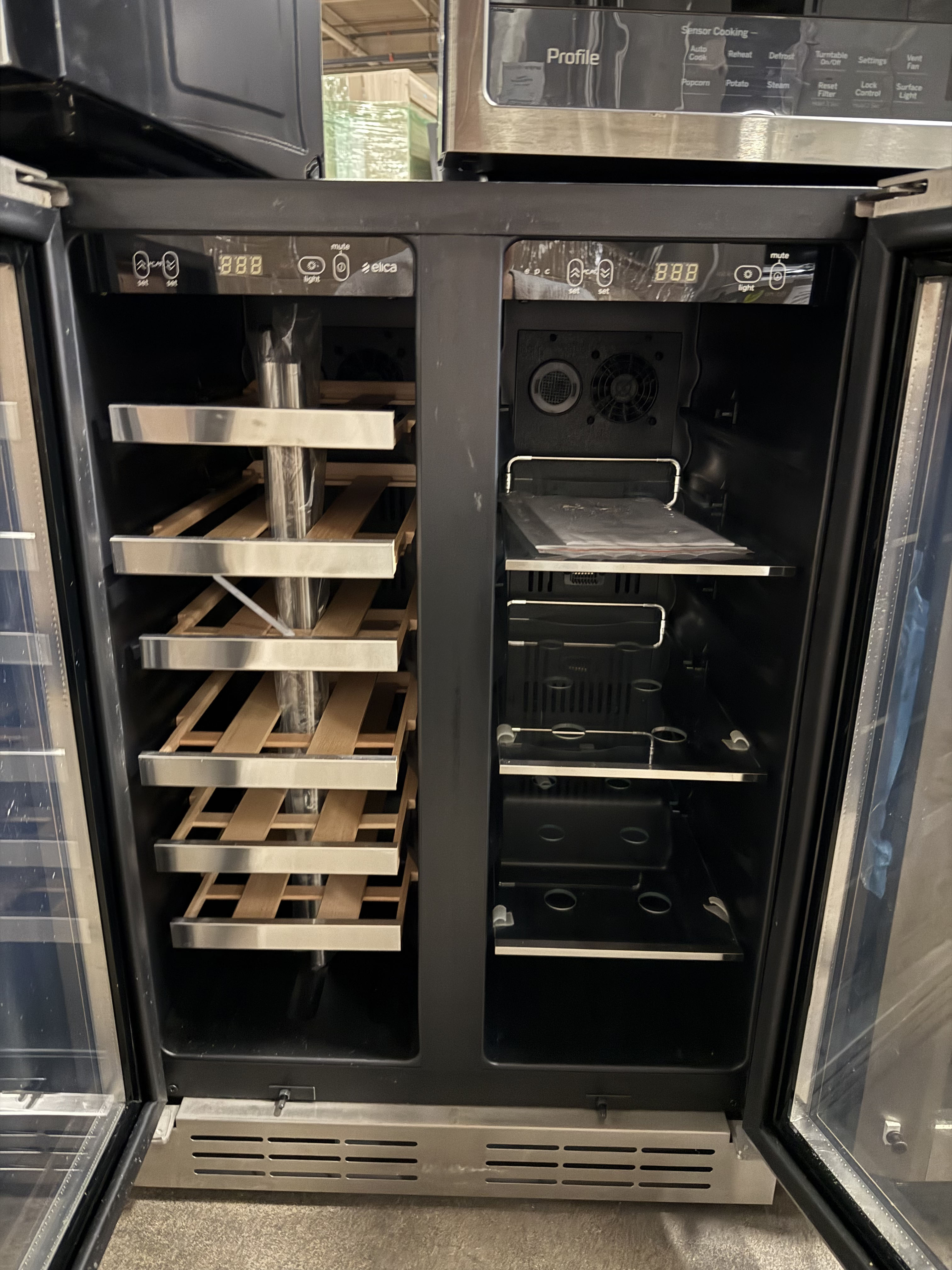 Elica EBF52SS1 24" Stainless Steel French Door Dual Zone Beverage & Wine Center