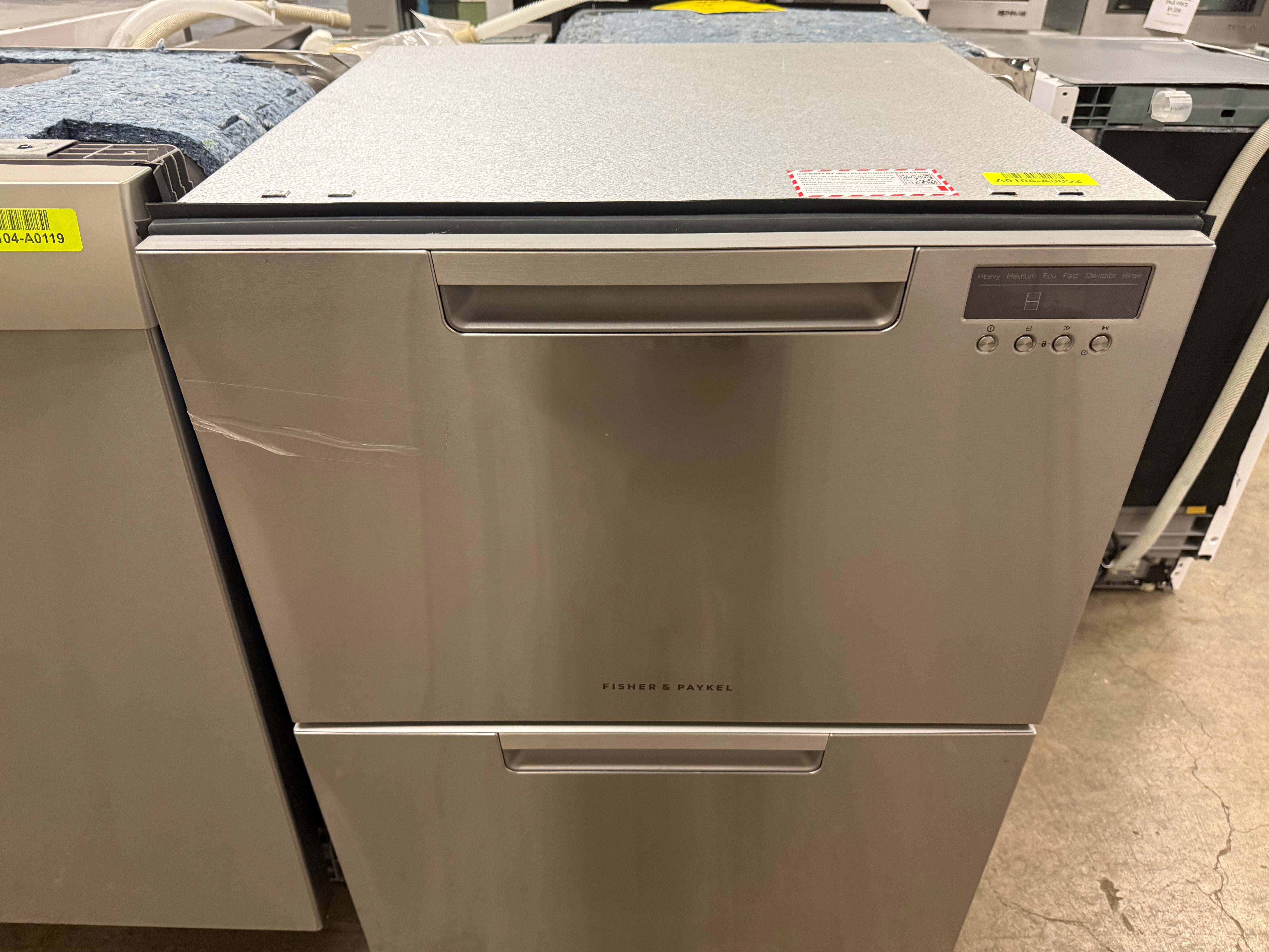 Fisher & Paykel DishDrawer Series DD24DAX9 24" Stainless Steel Double DishDrawer Dishwasher