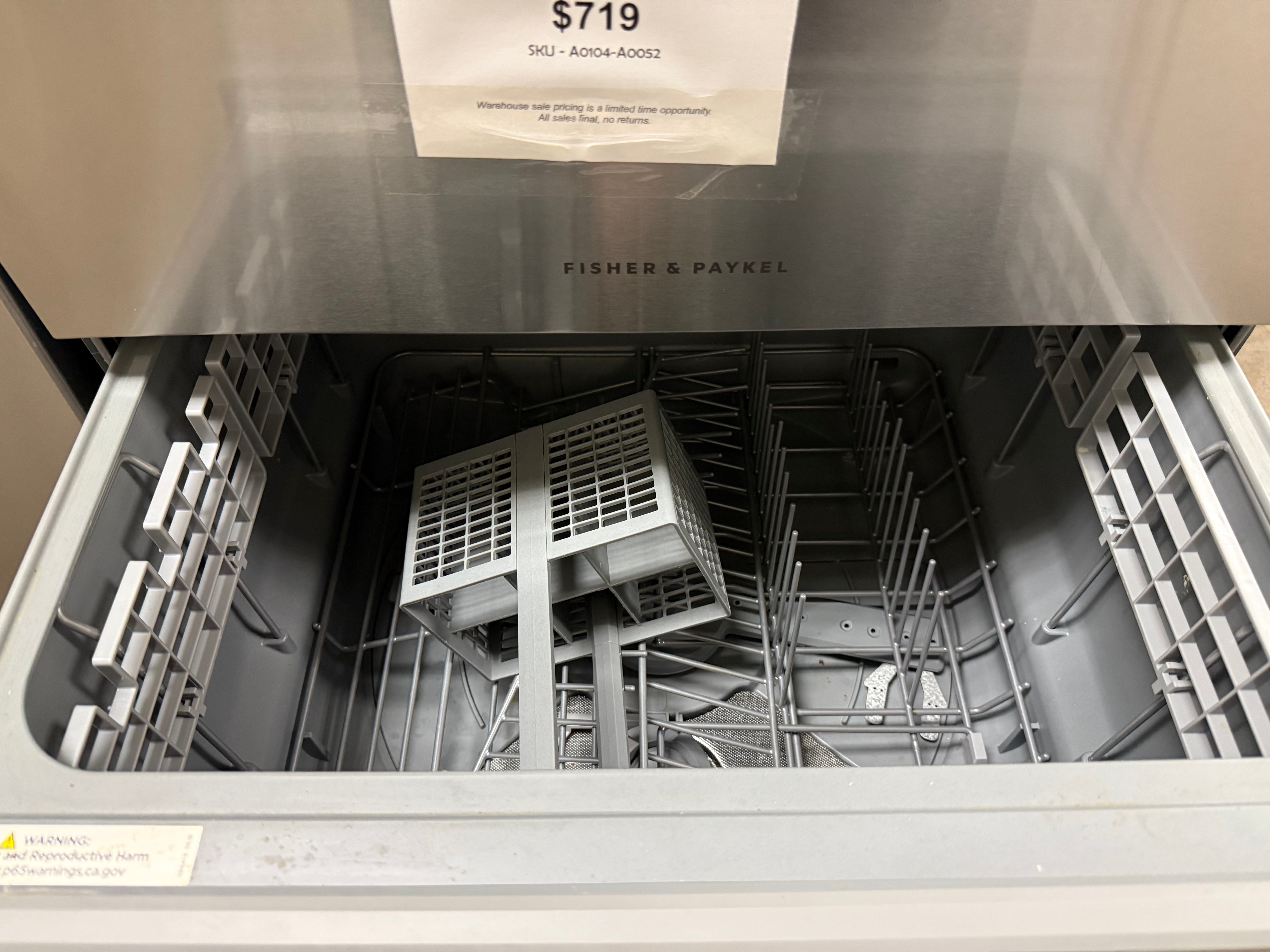 Fisher & Paykel DishDrawer Series DD24DAX9 24" Stainless Steel Double DishDrawer Dishwasher