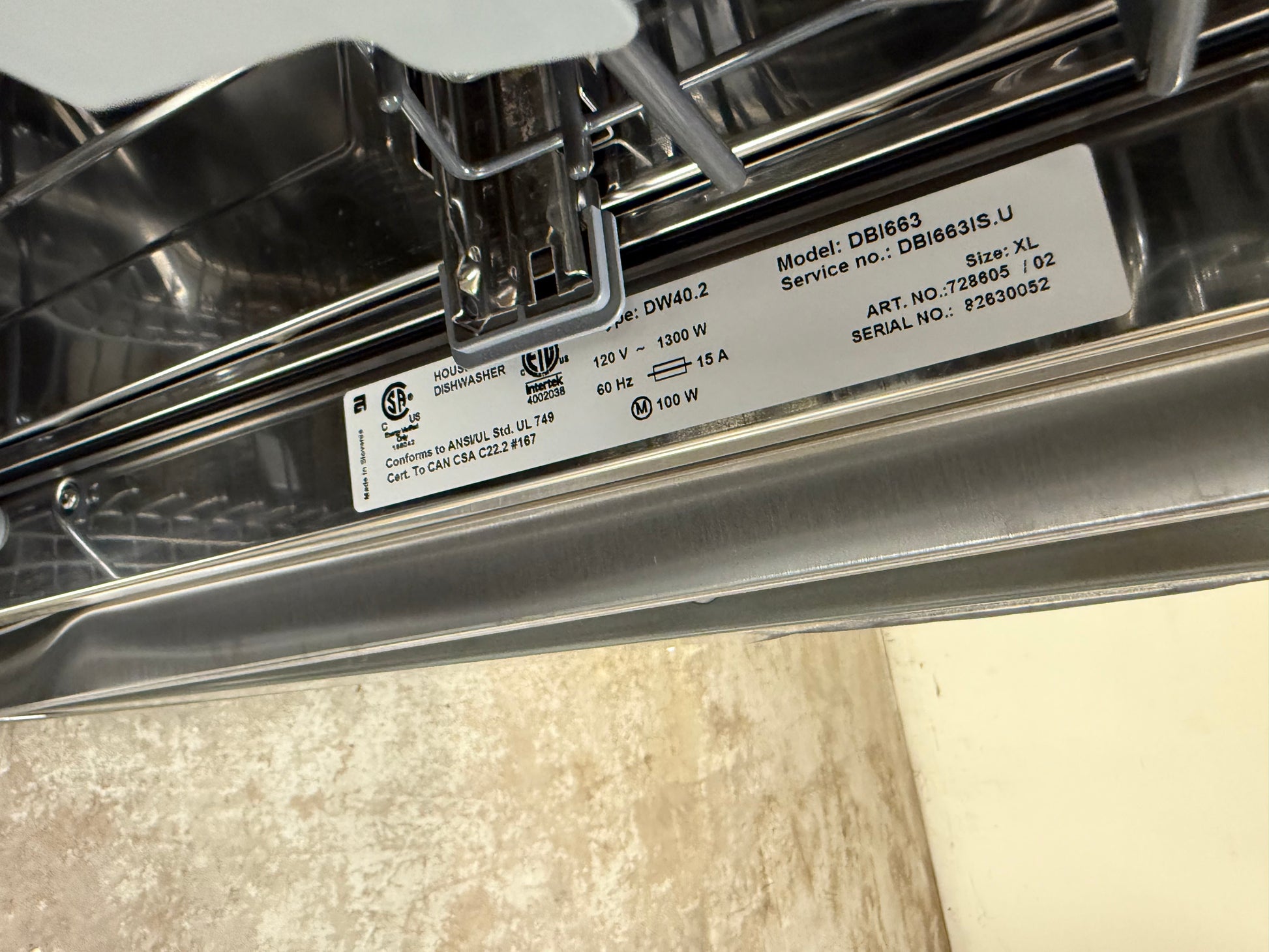 Asko 30 Series DBI663IS 24" Stainless Steel Dishwasher, ADA Compliant