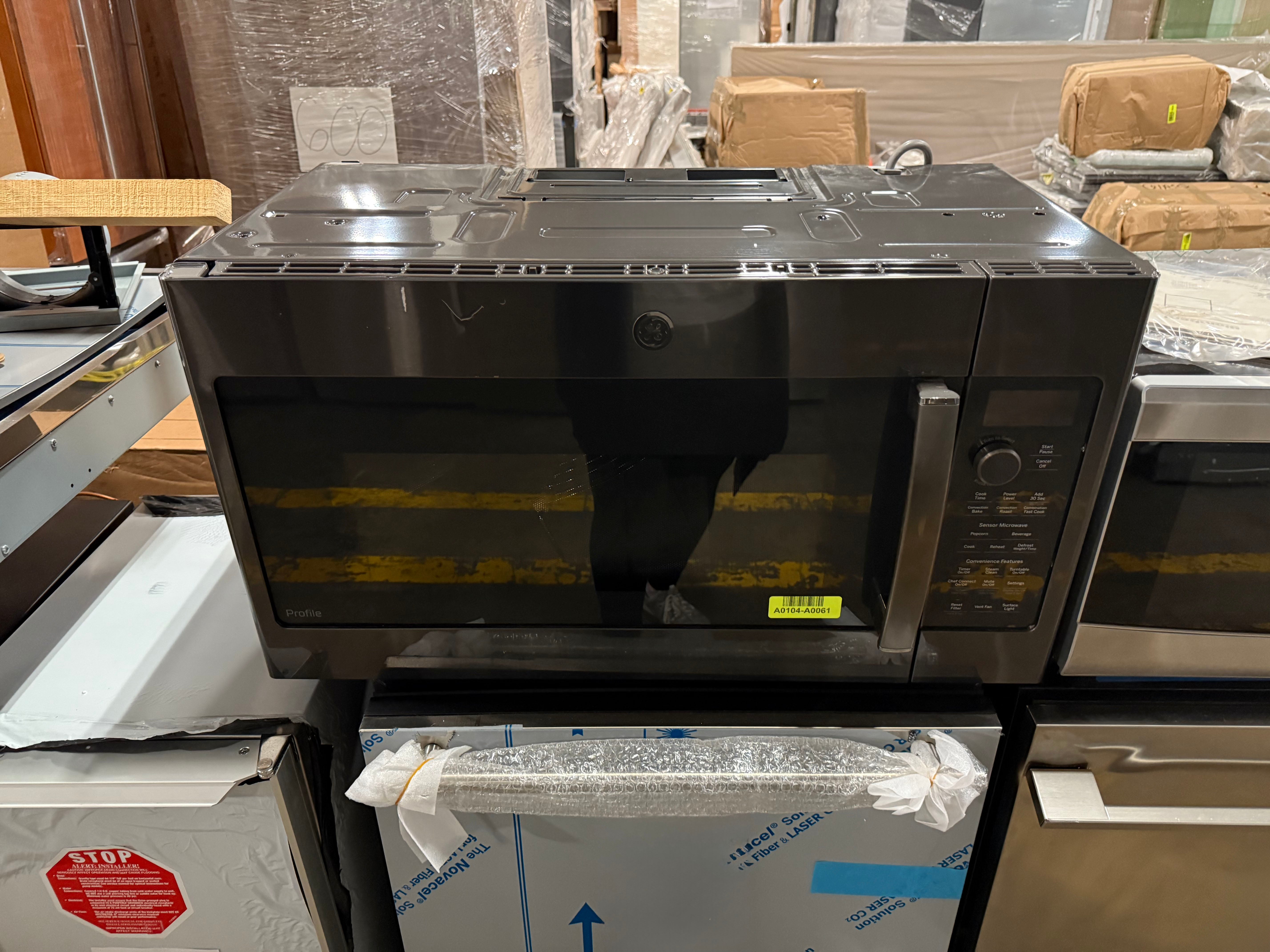 GE Profile PVM9179BLTS 30" Black Stainless Steel Over-the-Range Microwave