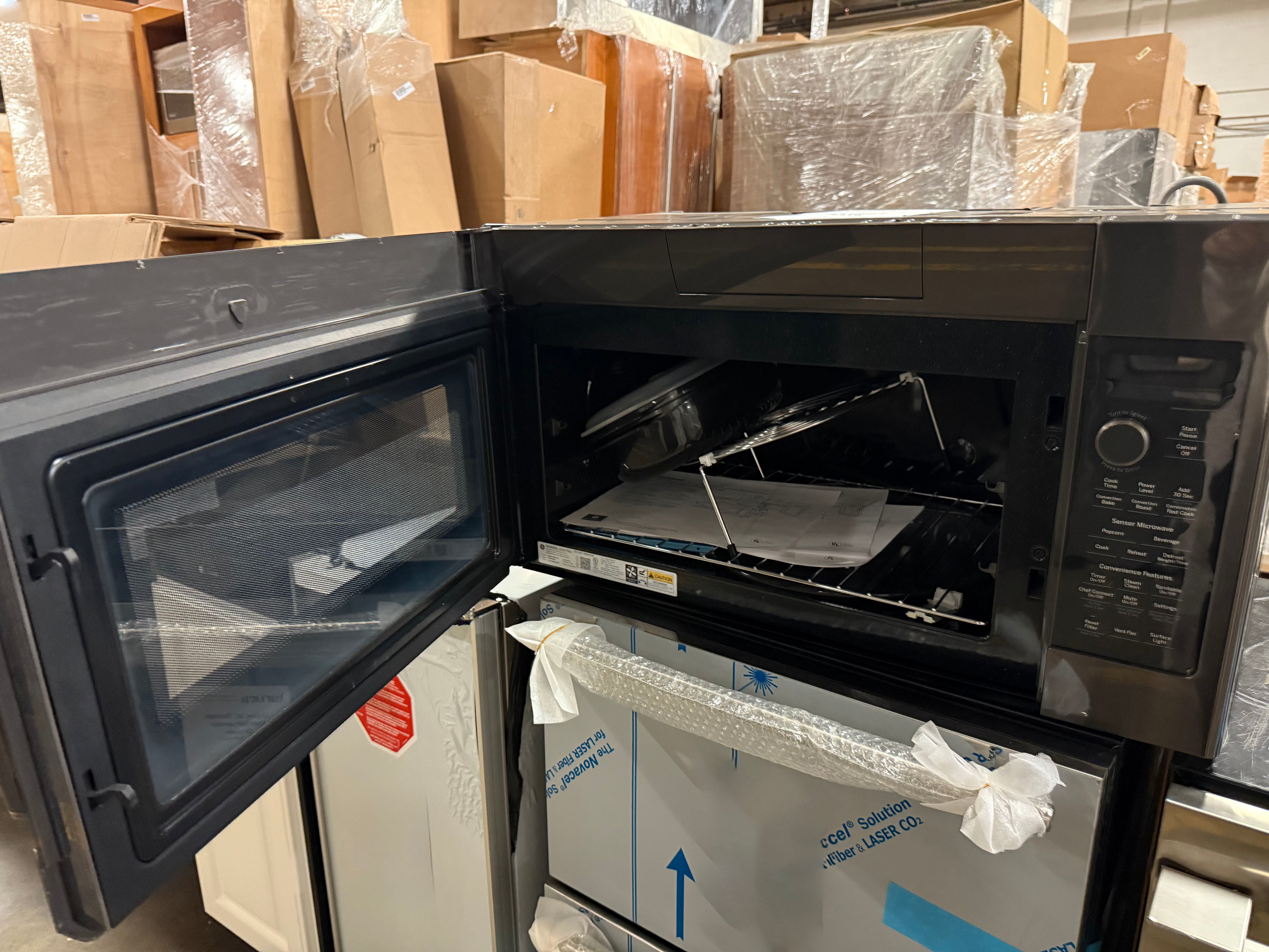 GE Profile PVM9179BLTS 30" Black Stainless Steel Over-the-Range Microwave