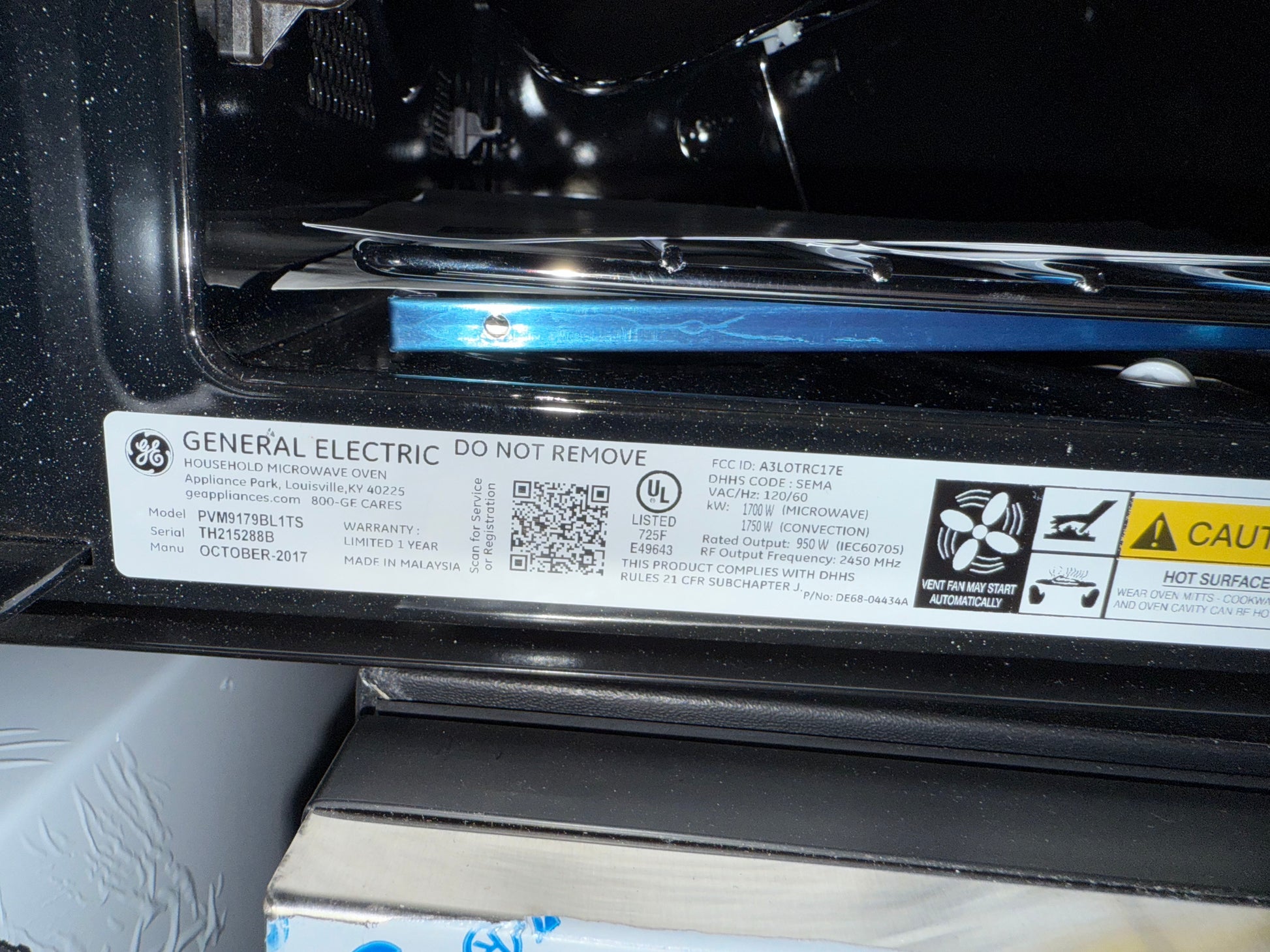 GE Profile PVM9179BLTS 30" Black Stainless Steel Over-the-Range Microwave