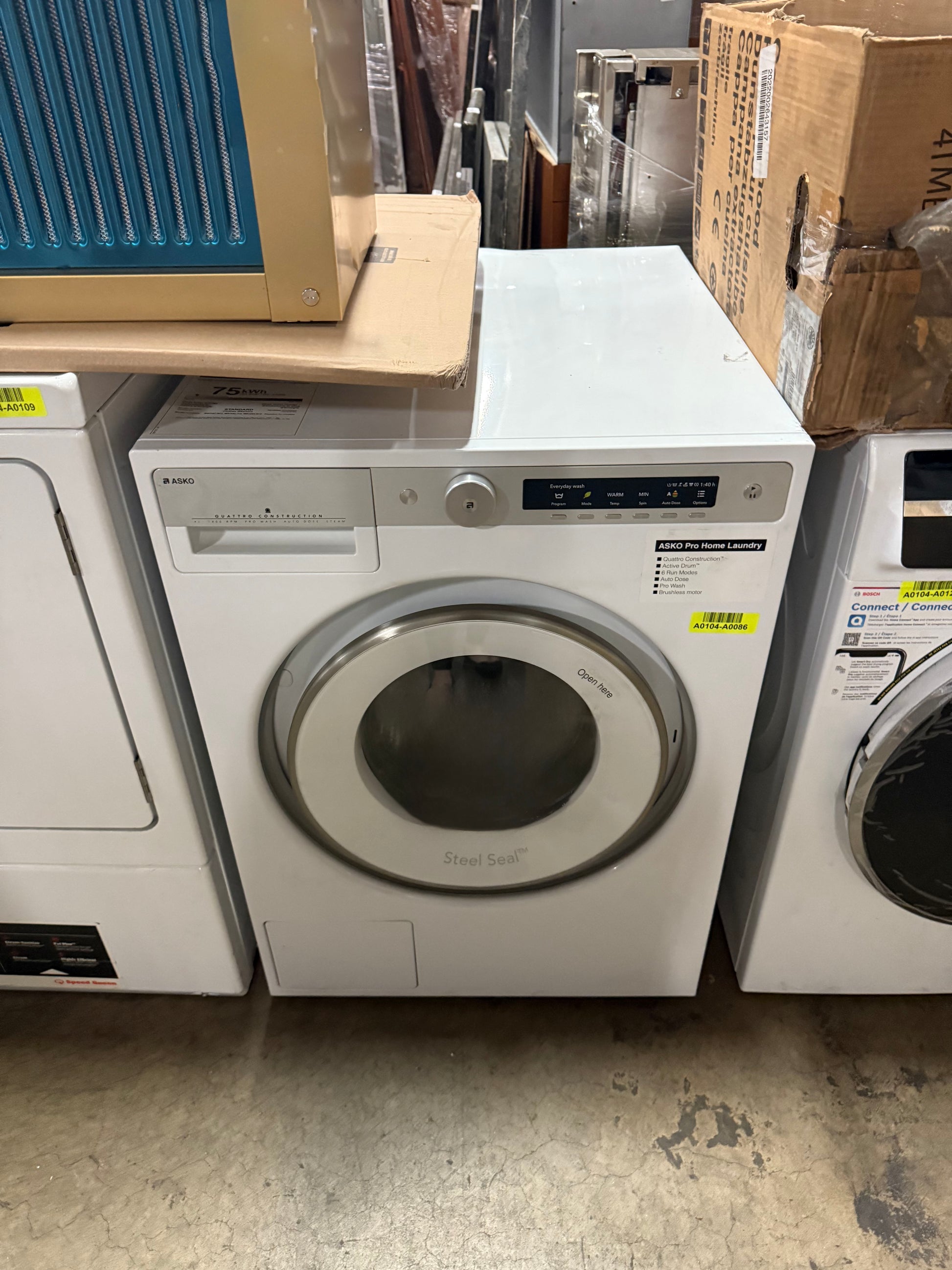 Asko W6124X.W.U 24" White Front Load Washer