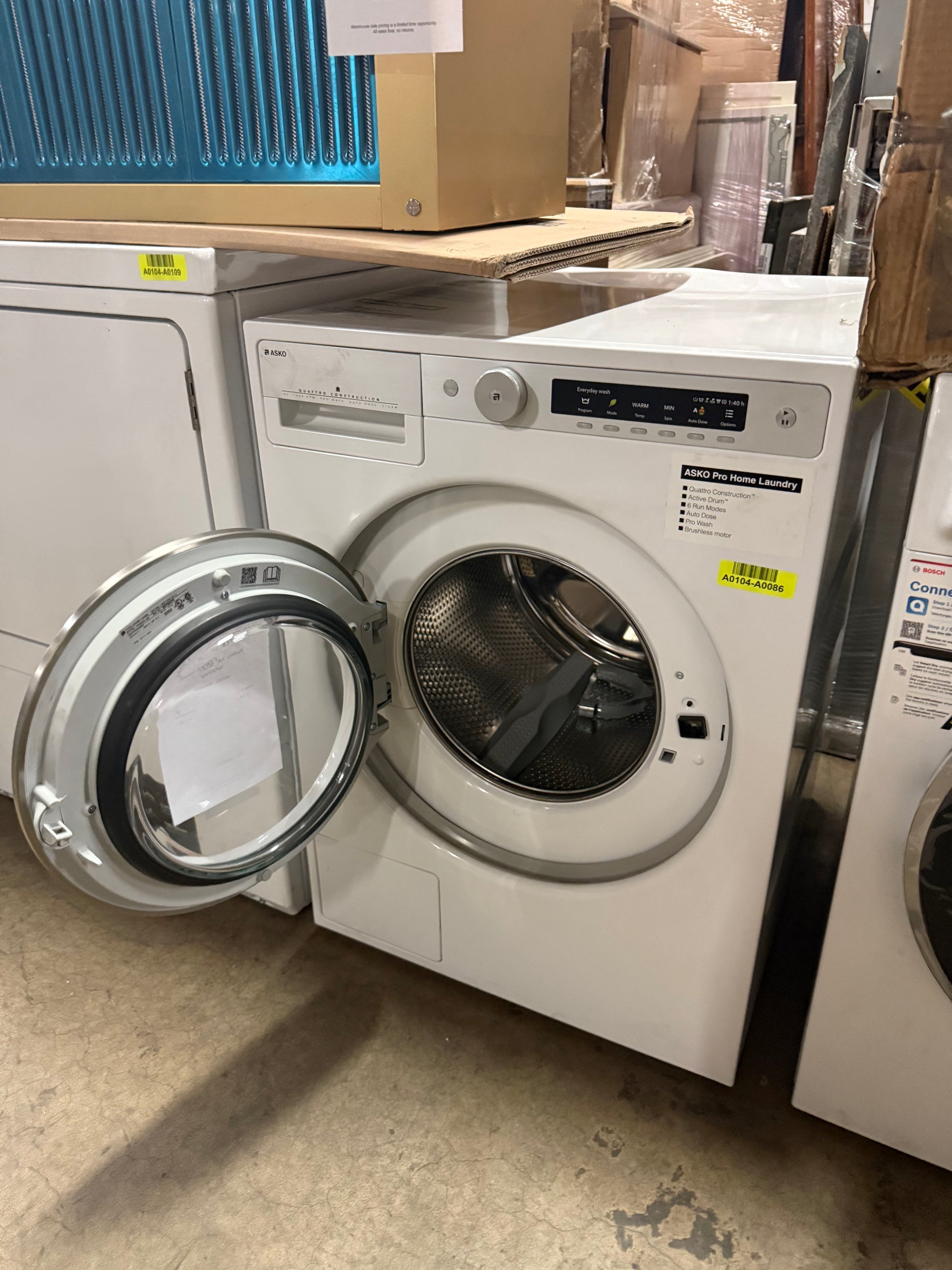 Asko W6124X.W.U 24" White Front Load Washer