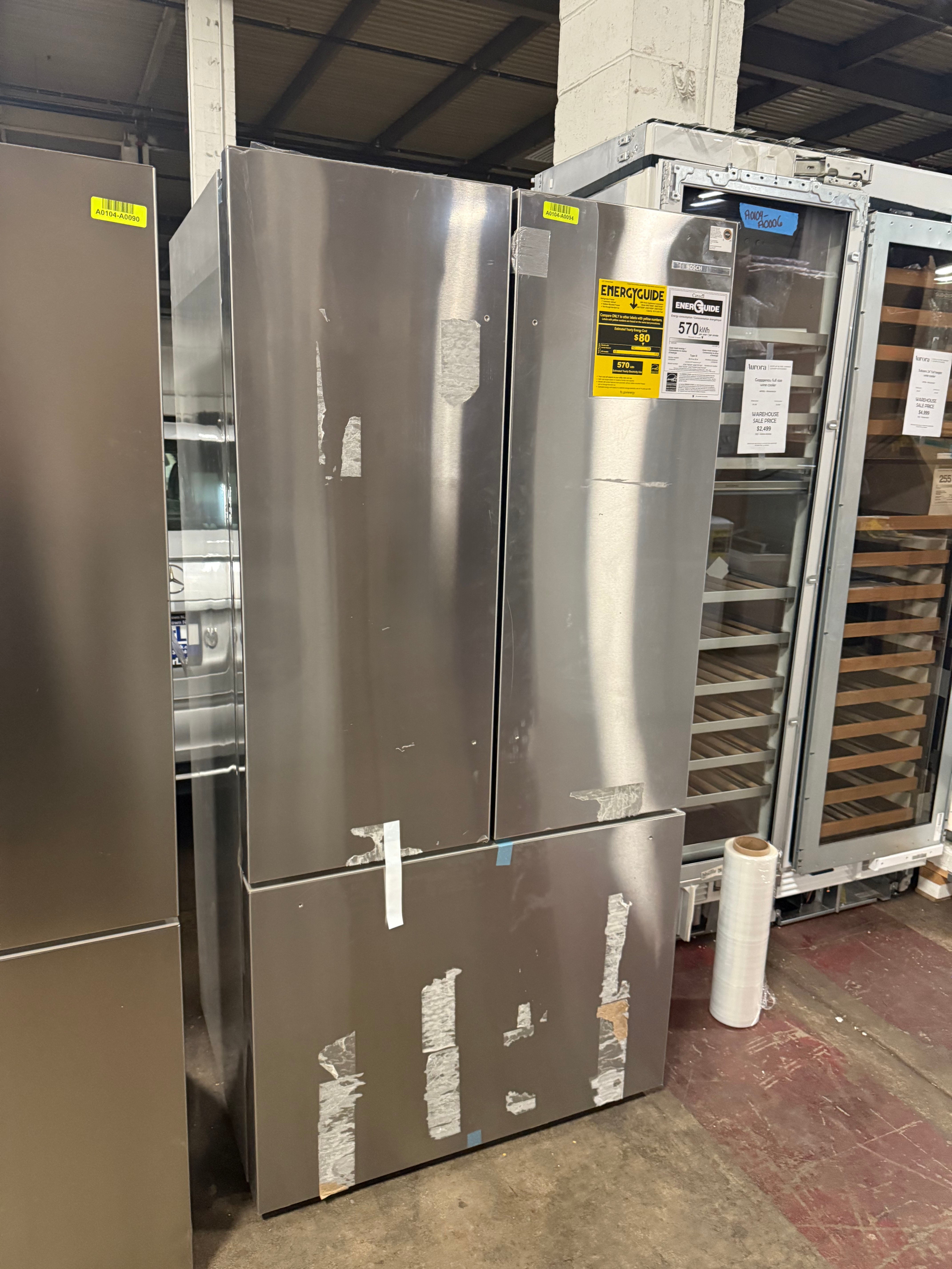 Bosch 800 Series B36CT8OSNS 36" Stainless Steel Counter Depth French Door Refrigerator