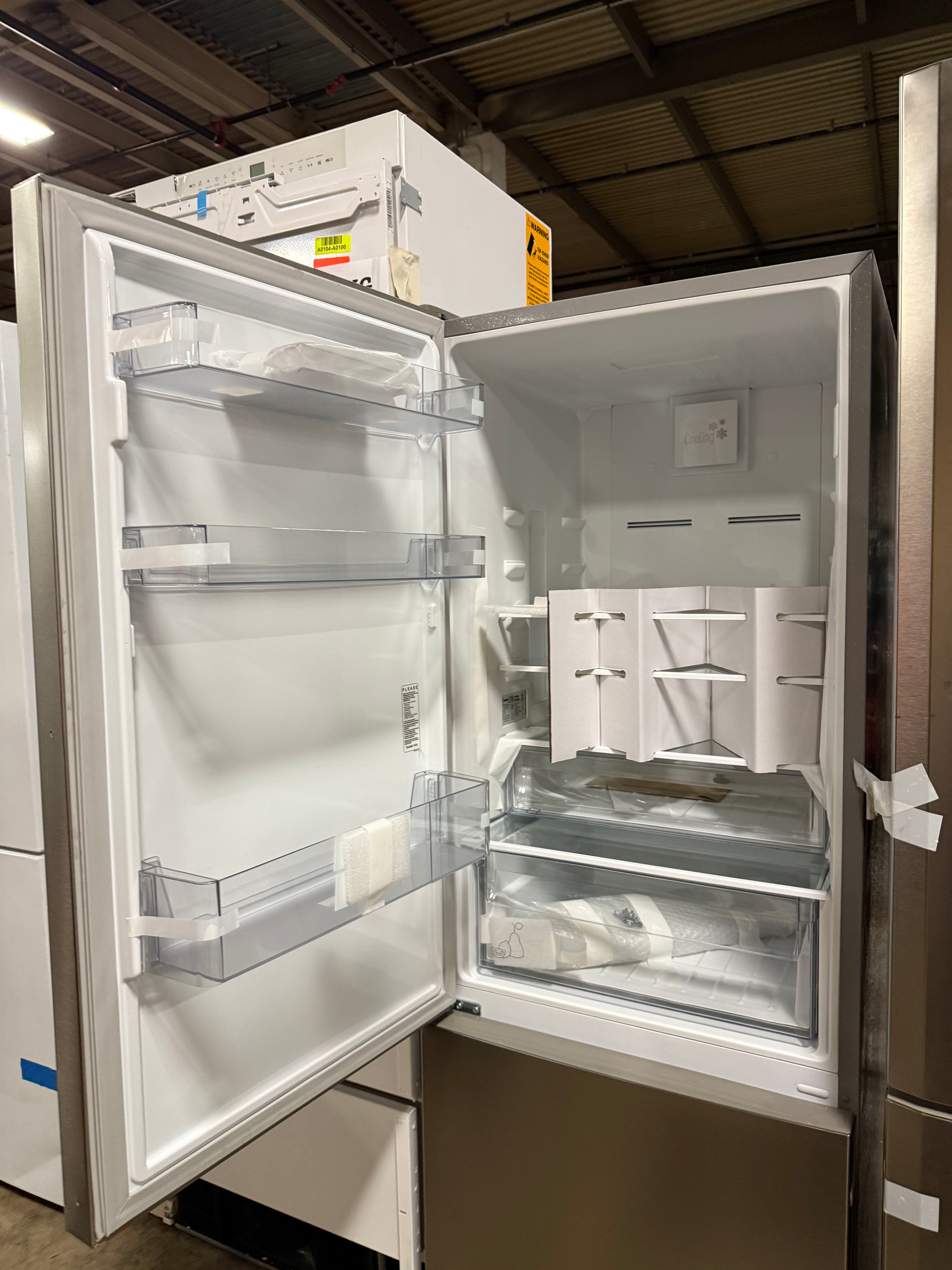 Blomberg 24" Stainless Steel Counter Depth Bottom Freezer Refrigerator