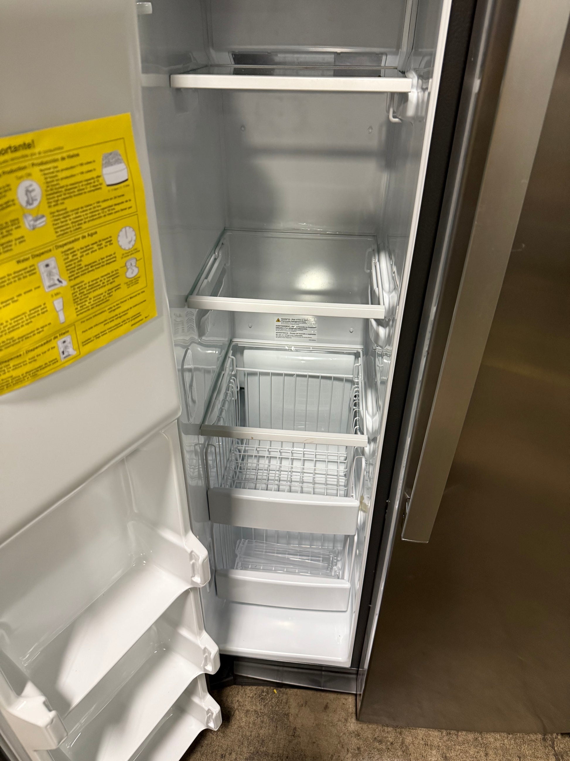 GE GZS22IYNFS 36" Stainless Steel Counter Depth Freestanding Side By Side Refrigerator