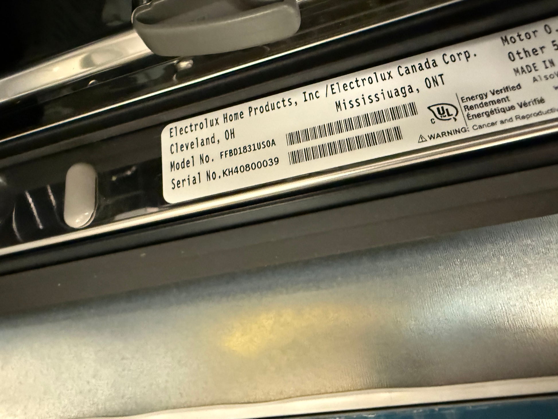 Frigidaire FFBD1831US 18" Stainless Steel Built-ln Dishwasher