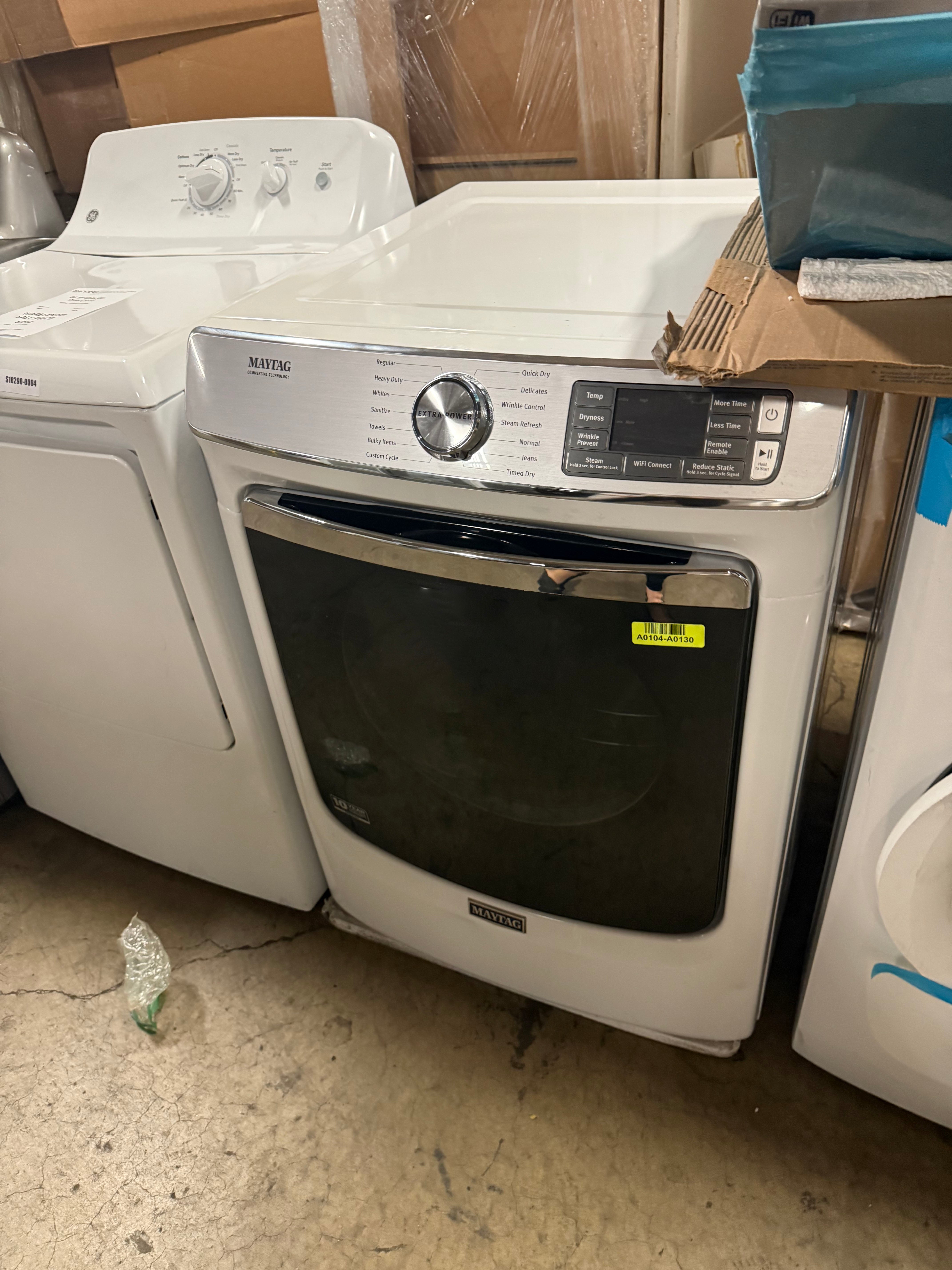 Maytag MED8630HW 27" White Front Load Electric Dryer