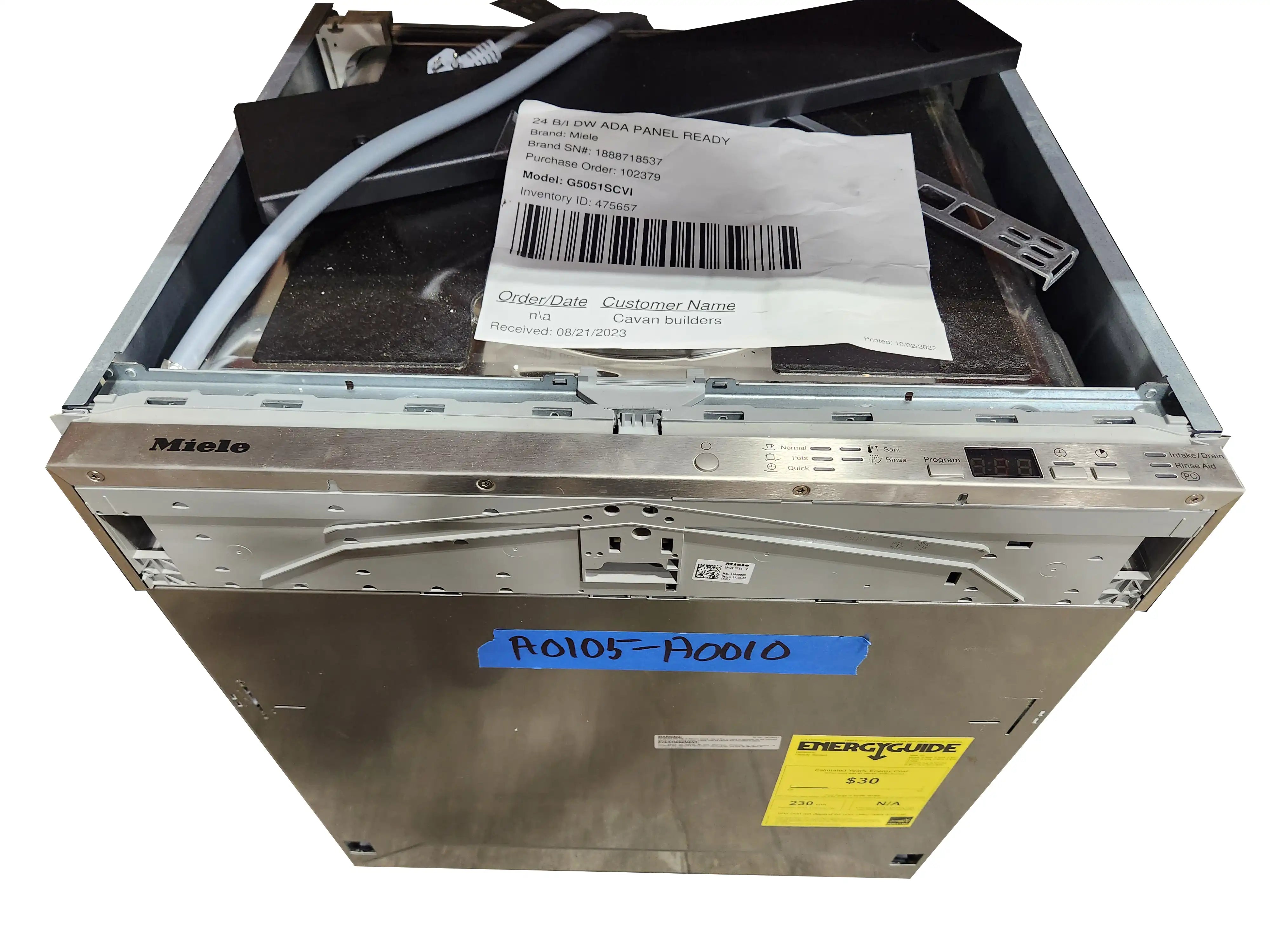 Miele G 5051 SCVi 24" Panel Ready Fully Integrated Dishwasher