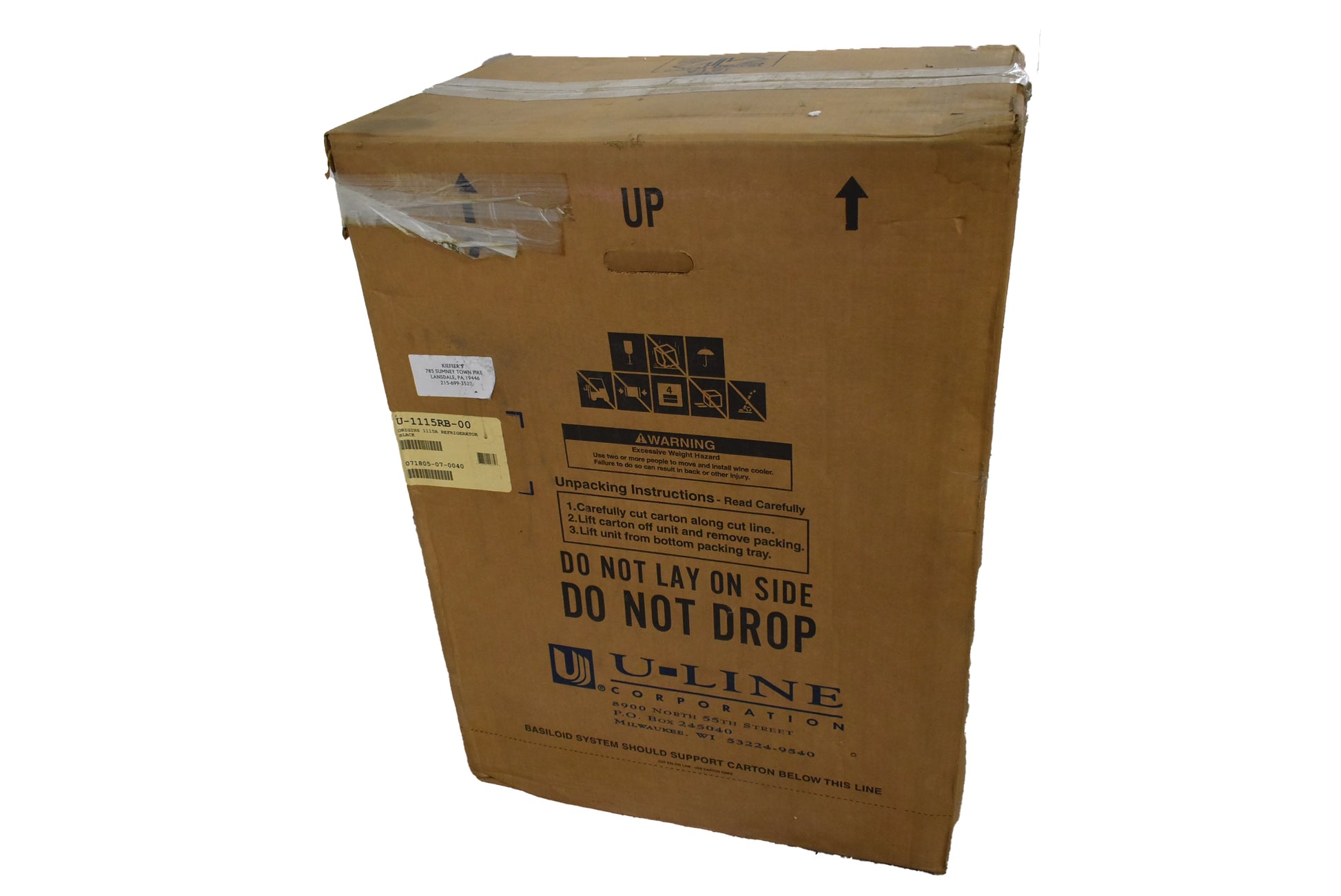 U-Line U-1115RB-00 15" Black Undercounter All Refrigerator