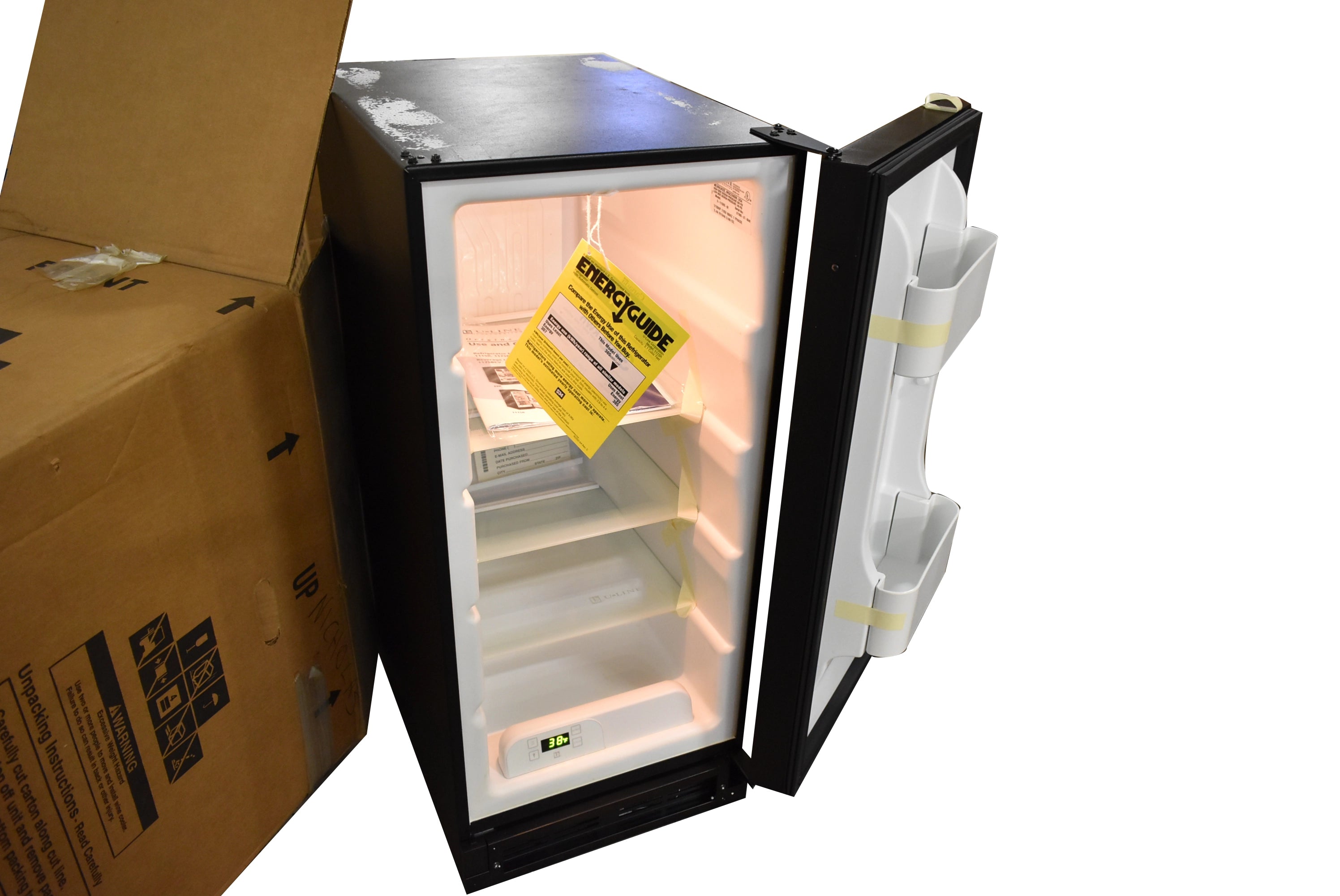 U-Line U-1115RB-00 15" Black Undercounter All Refrigerator