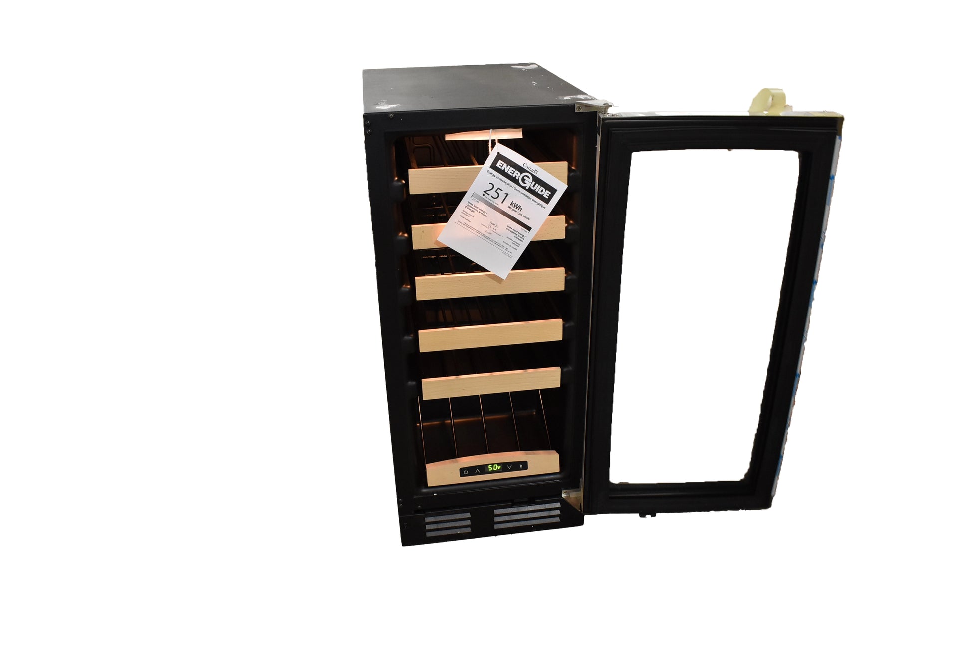 U-Line U-2115WCS-00 15" Stainless Steel and Glass Door Built-in Wine Cooler