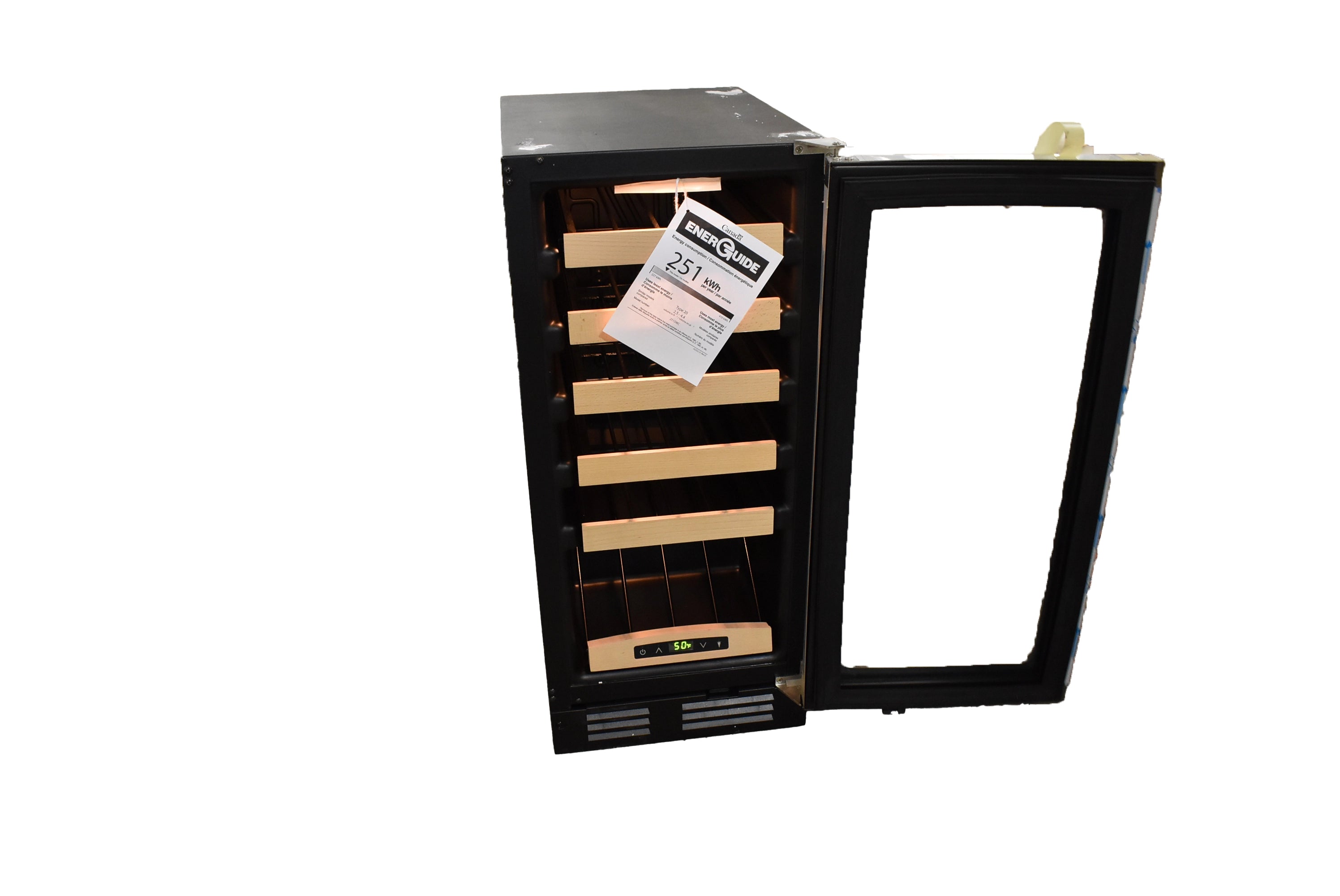 U-Line U-2115WCS-00 15" Stainless Steel and Glass Door Built-in Wine Cooler