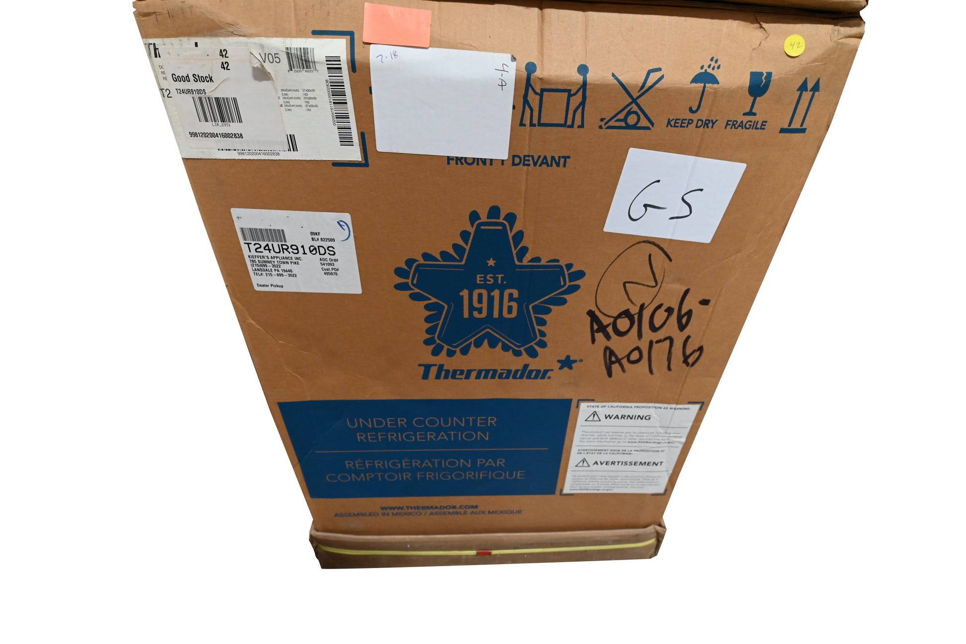 Thermador T24UR910DS 24" Stainless Steel Double Drawer Refrigerator