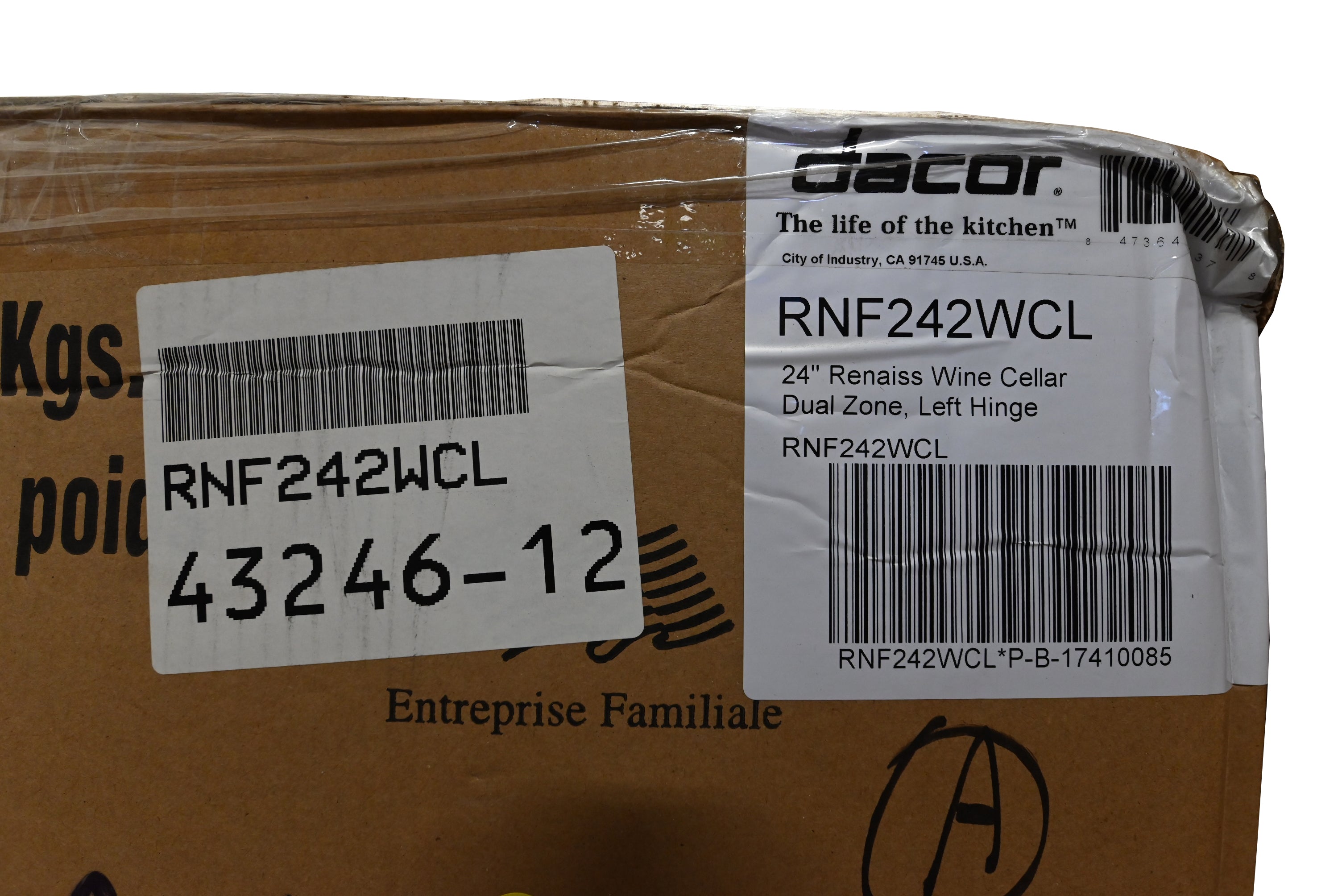 Dacor RNF242WCL 24" Stainless Steel Dual Zone Wine Cooler