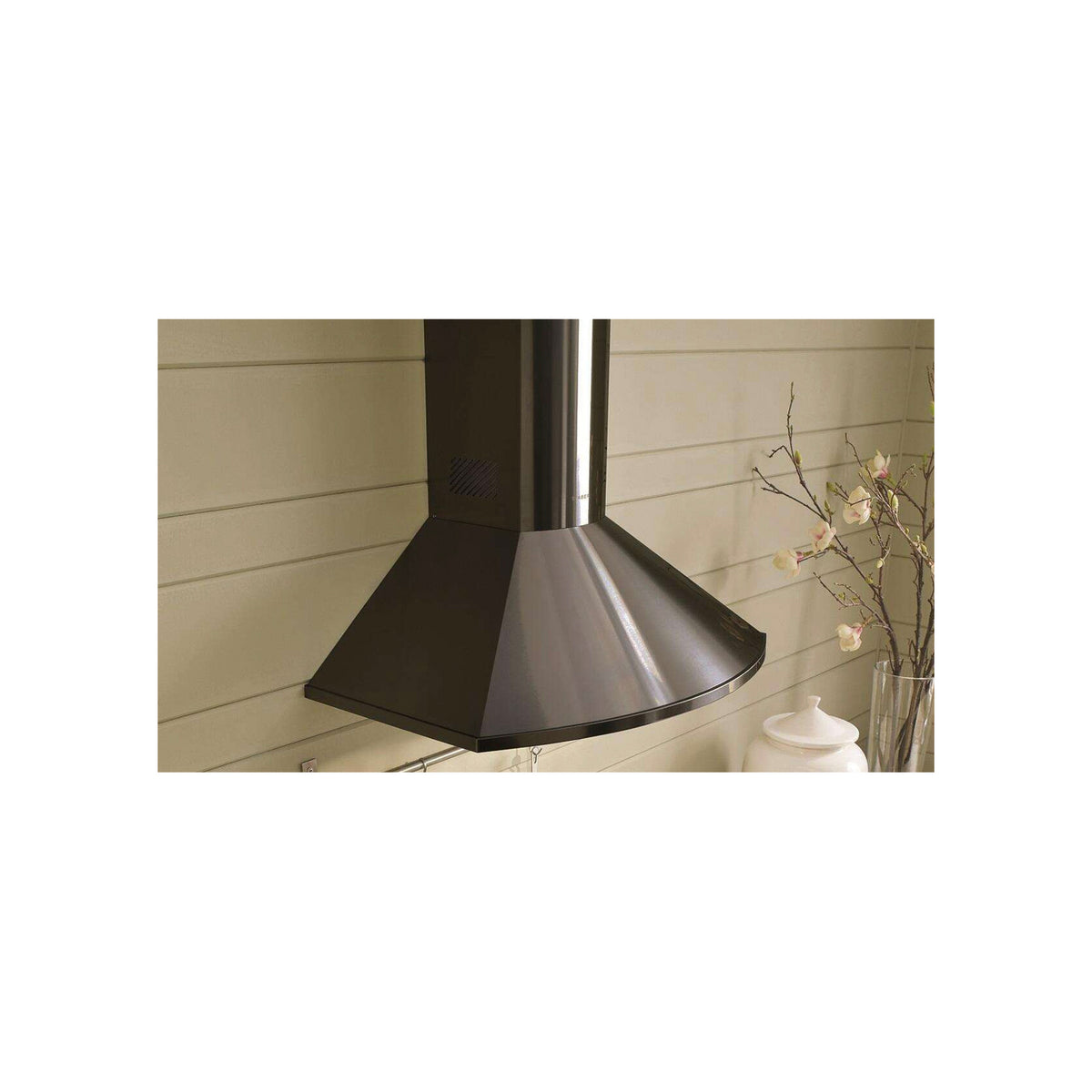 Faber TEND30BSV 30" Black Stainless Steel Wall Mount Chimney Range Hood