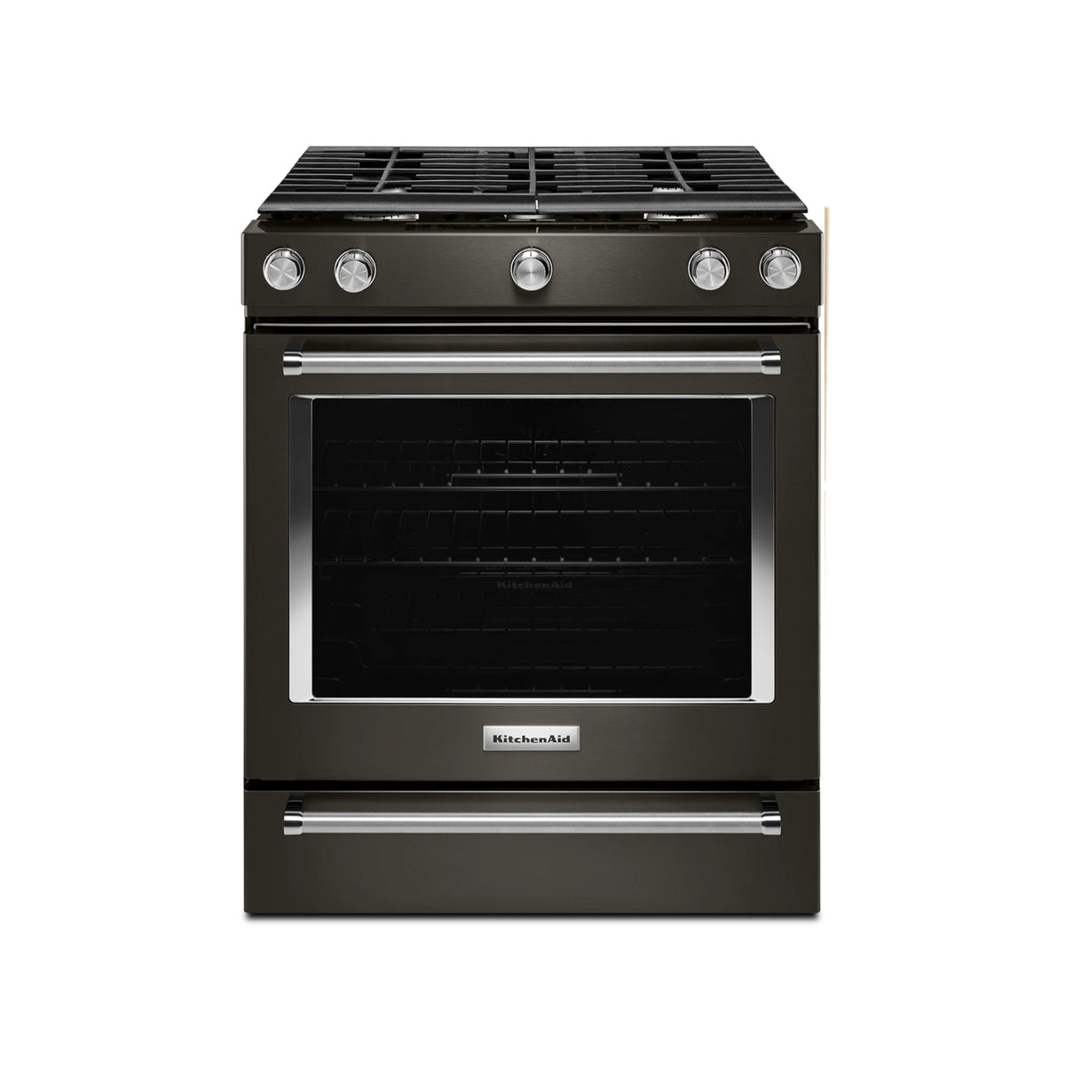 KitchenAid KSGG700EBS 30" Black Stainless Gas Range