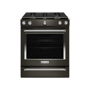 KitchenAid KSGG700EBS 30" Black Stainless Gas Range
