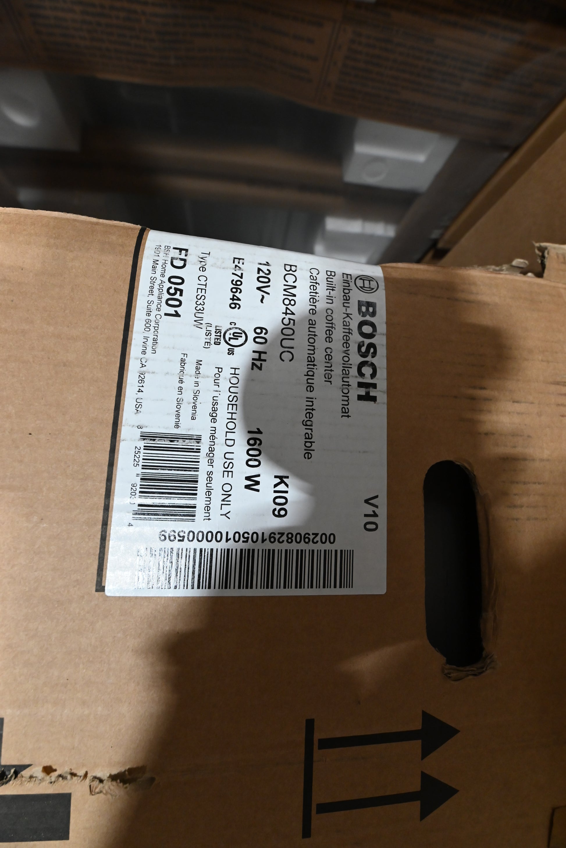 Bosch BCM8450UC 24" Smart Stainless Steel Built-in Coffee Machine