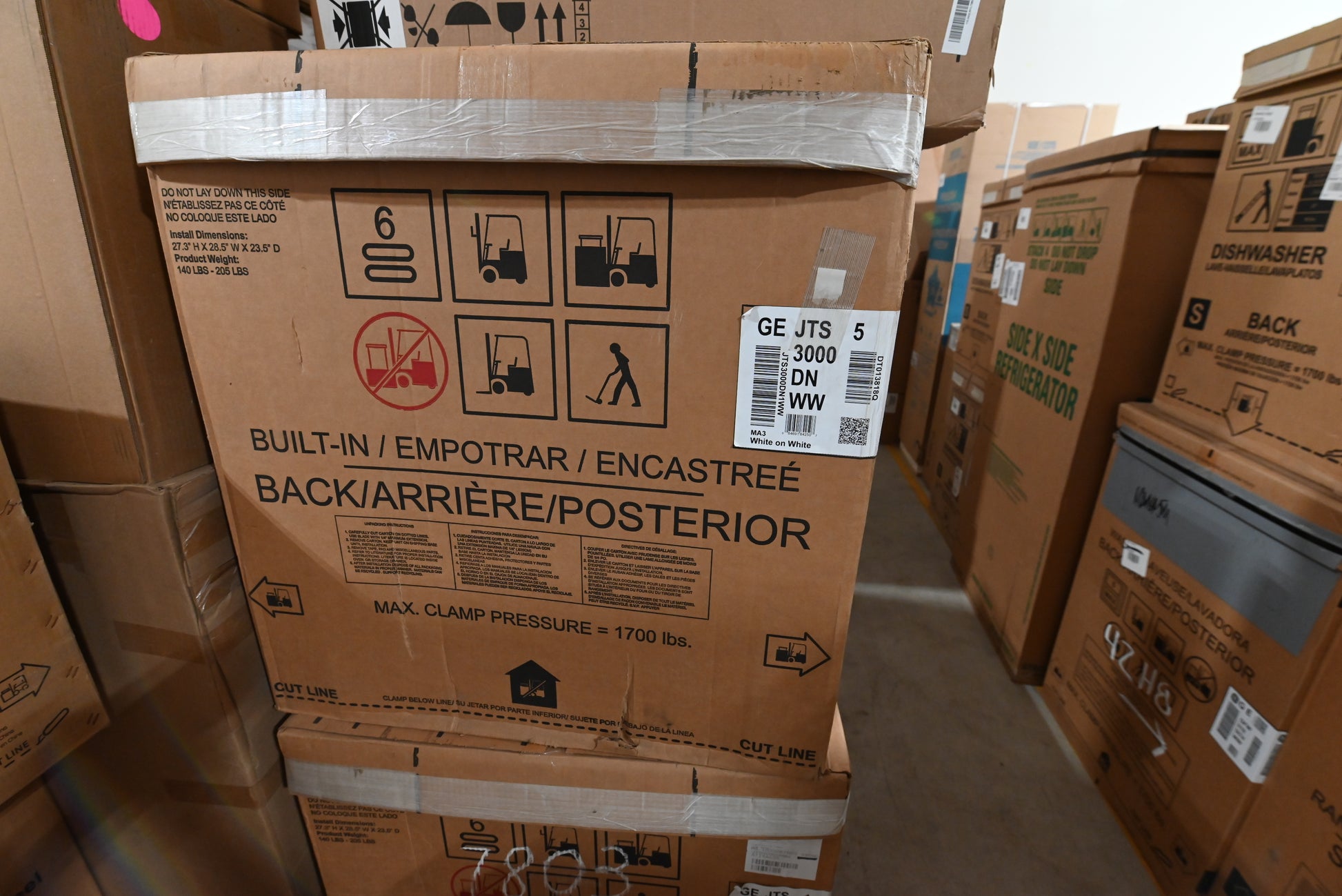 GE JTS3000DNWW 30" White Electric Single Wall Oven