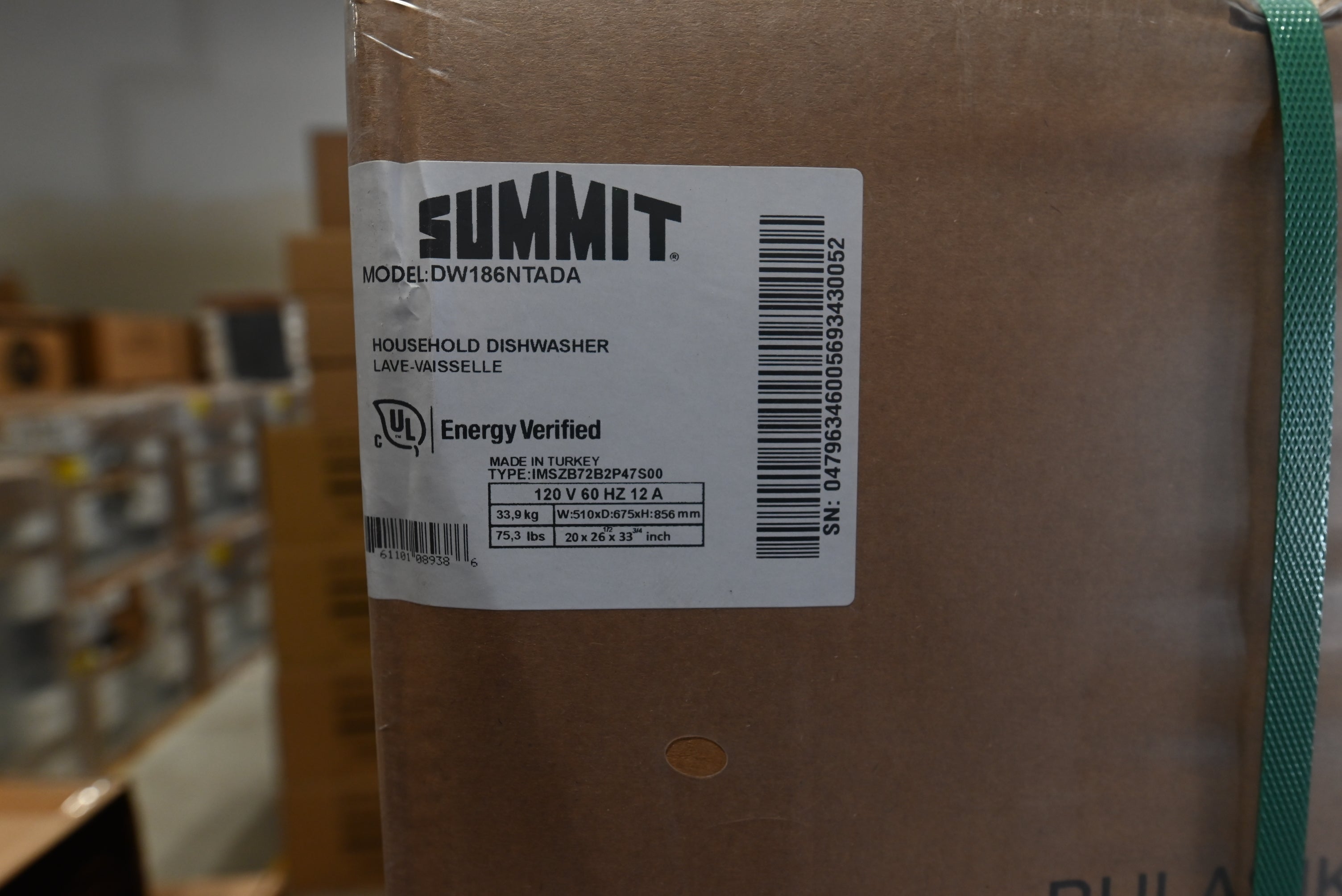 Summit DW186NTADA 18" Panel Ready Dishwasher, ADA Compliant