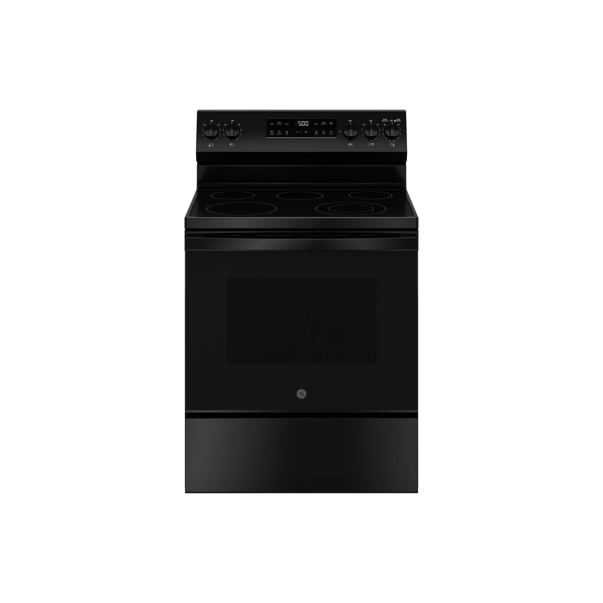 GE 500 Series GRF500PVBB 30" Black Freestanding Smoothtop Electric Range