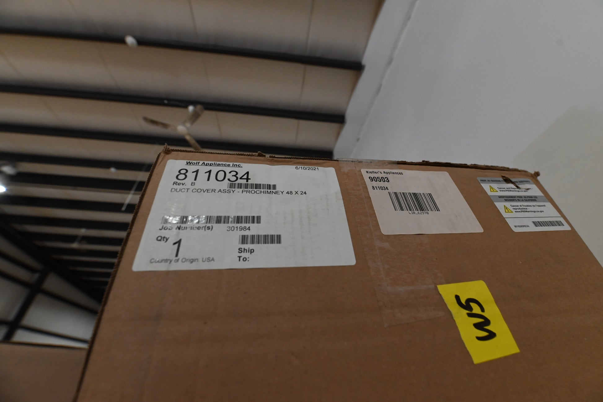 Wolf 811034 24" Stainless Steel Duct Cover