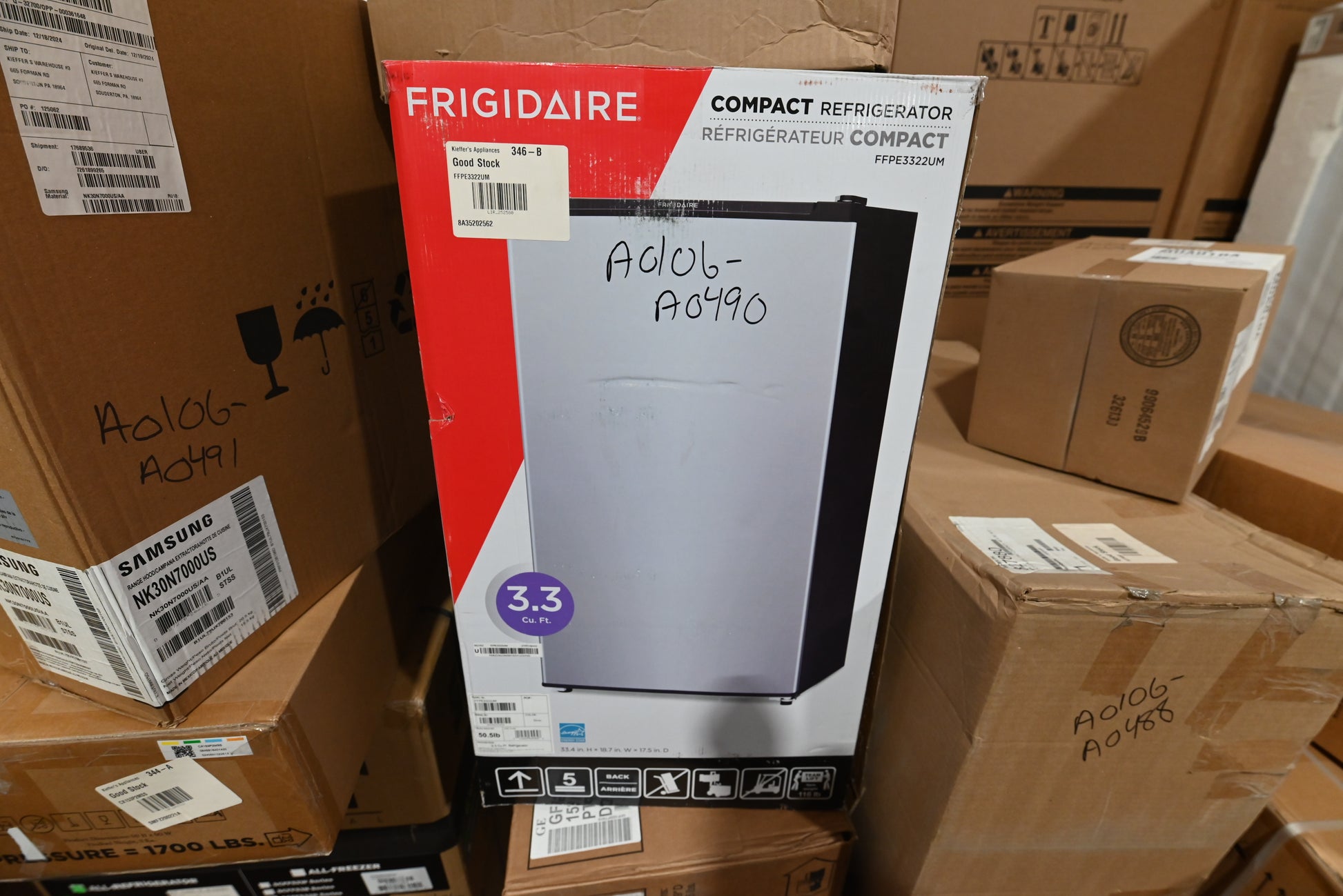 Frigidaire FFPE3322UM 18" Stainless Steel Freestanding Compact All Refrigerator