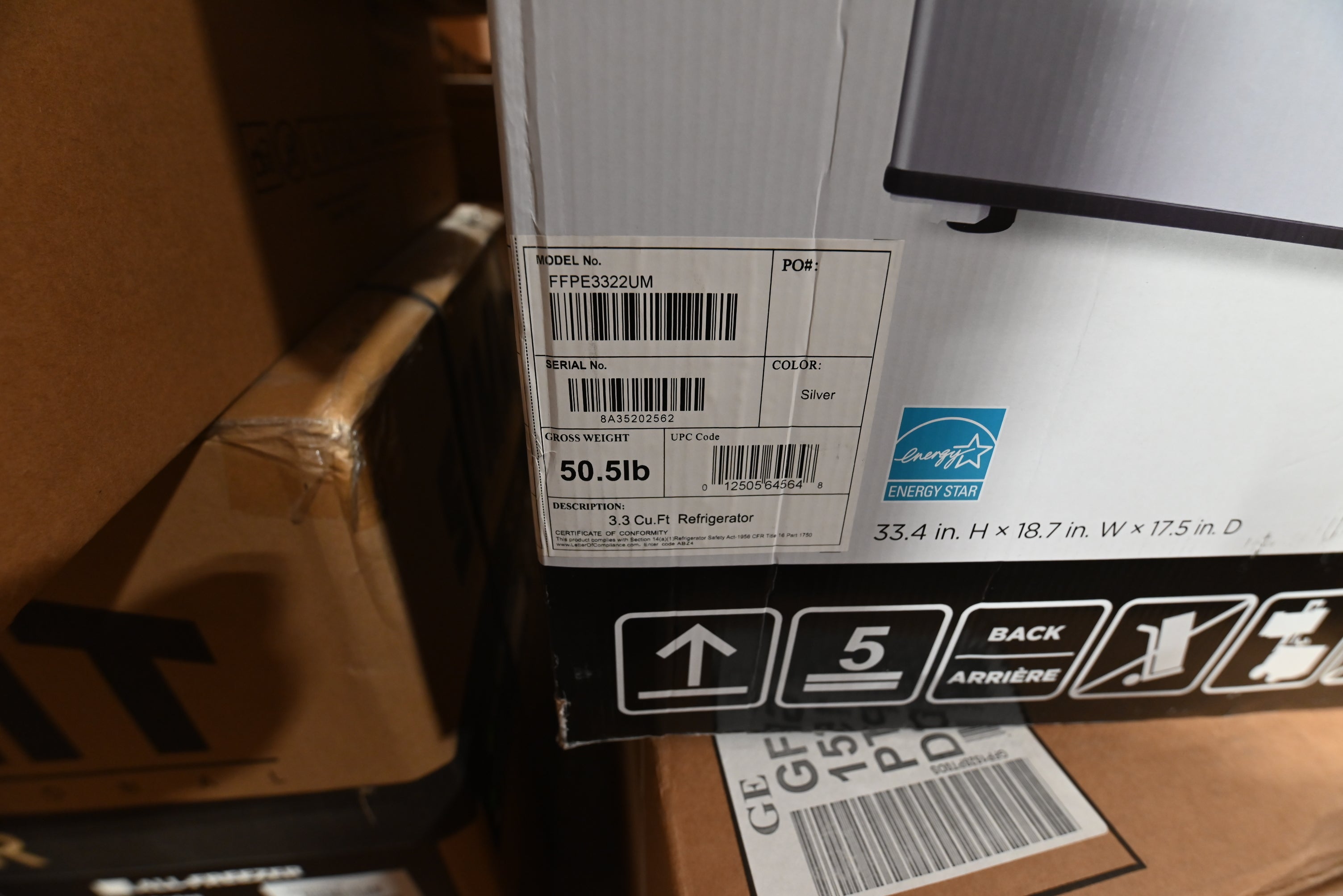 Frigidaire FFPE3322UM 18" Stainless Steel Freestanding Compact All Refrigerator