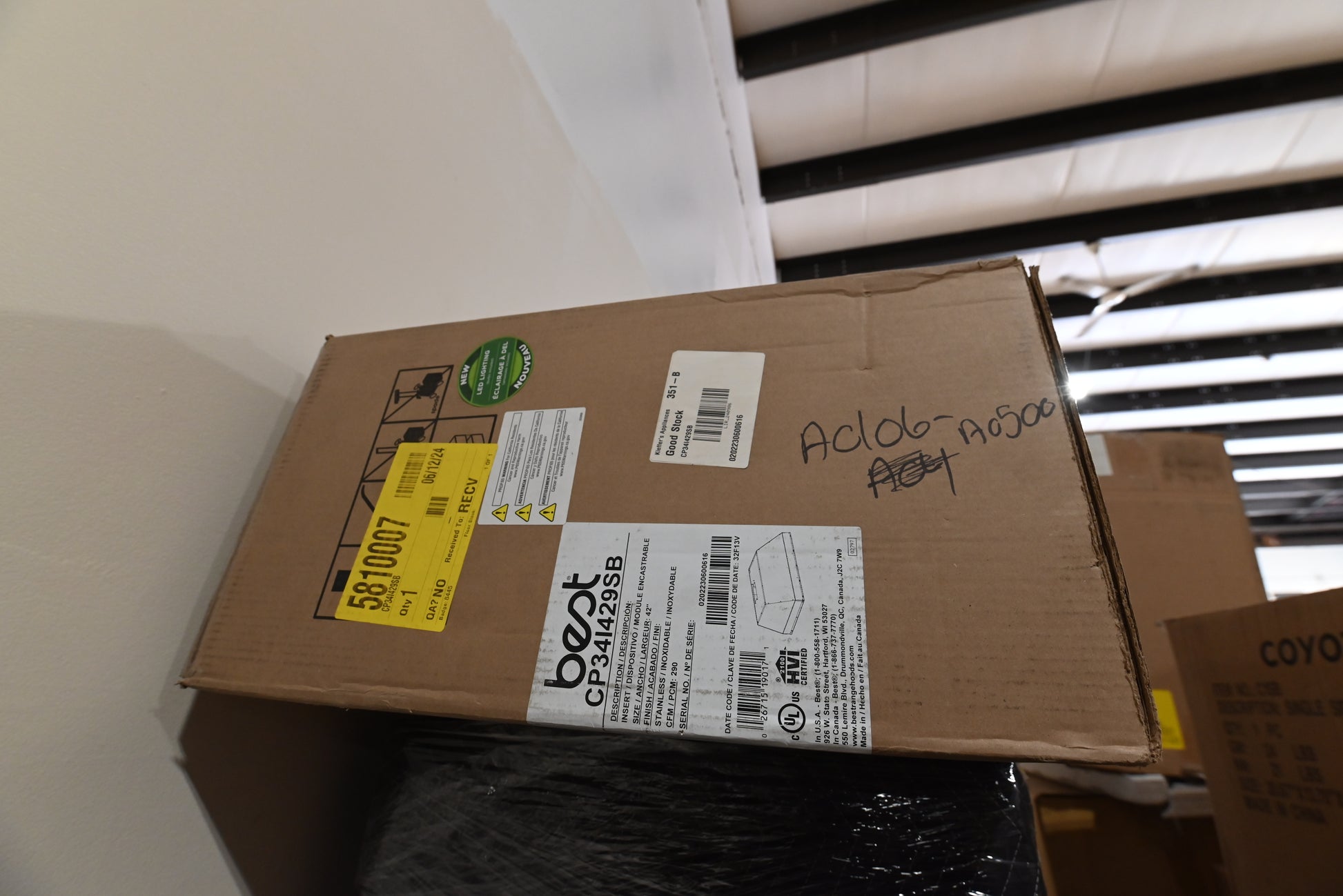 Best CP34I429SB 40" Stainless Steel Under Cabinet Custom Hood Insert