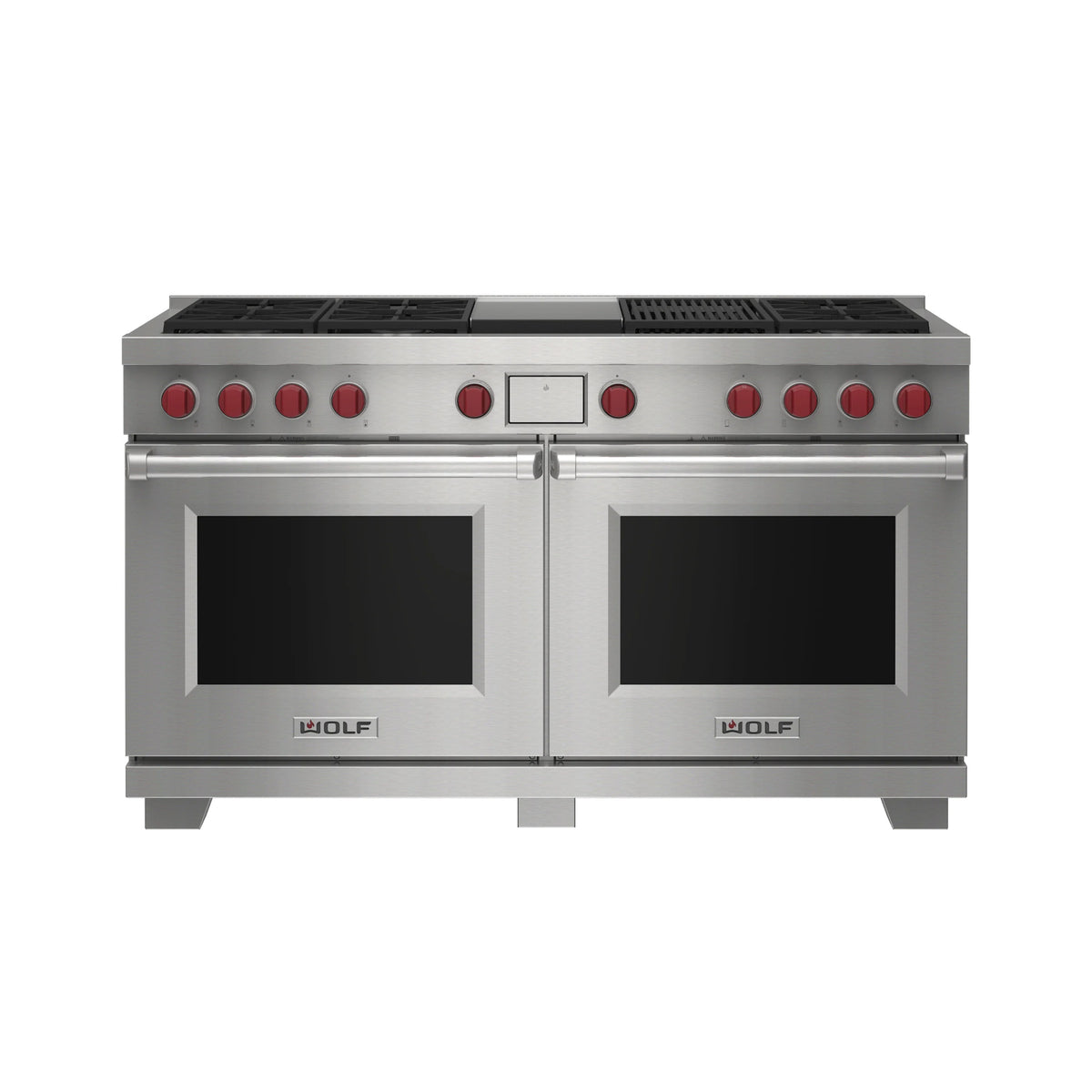 Wolf DF60650CG/S/P 60" Stainless Steel Dual Fuel Smart Freestanding Range with Griddle and Grill