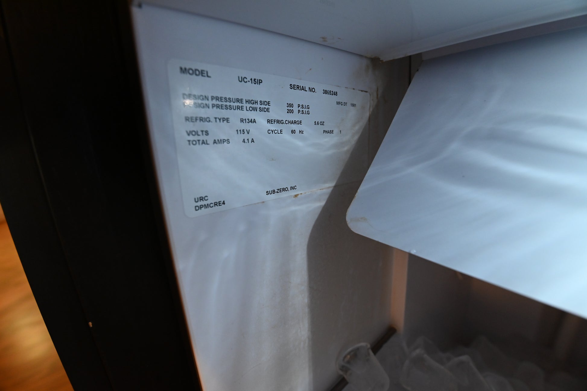 Sub-Zero Certified UC-15IP 15" Panel Ready Ice Maker