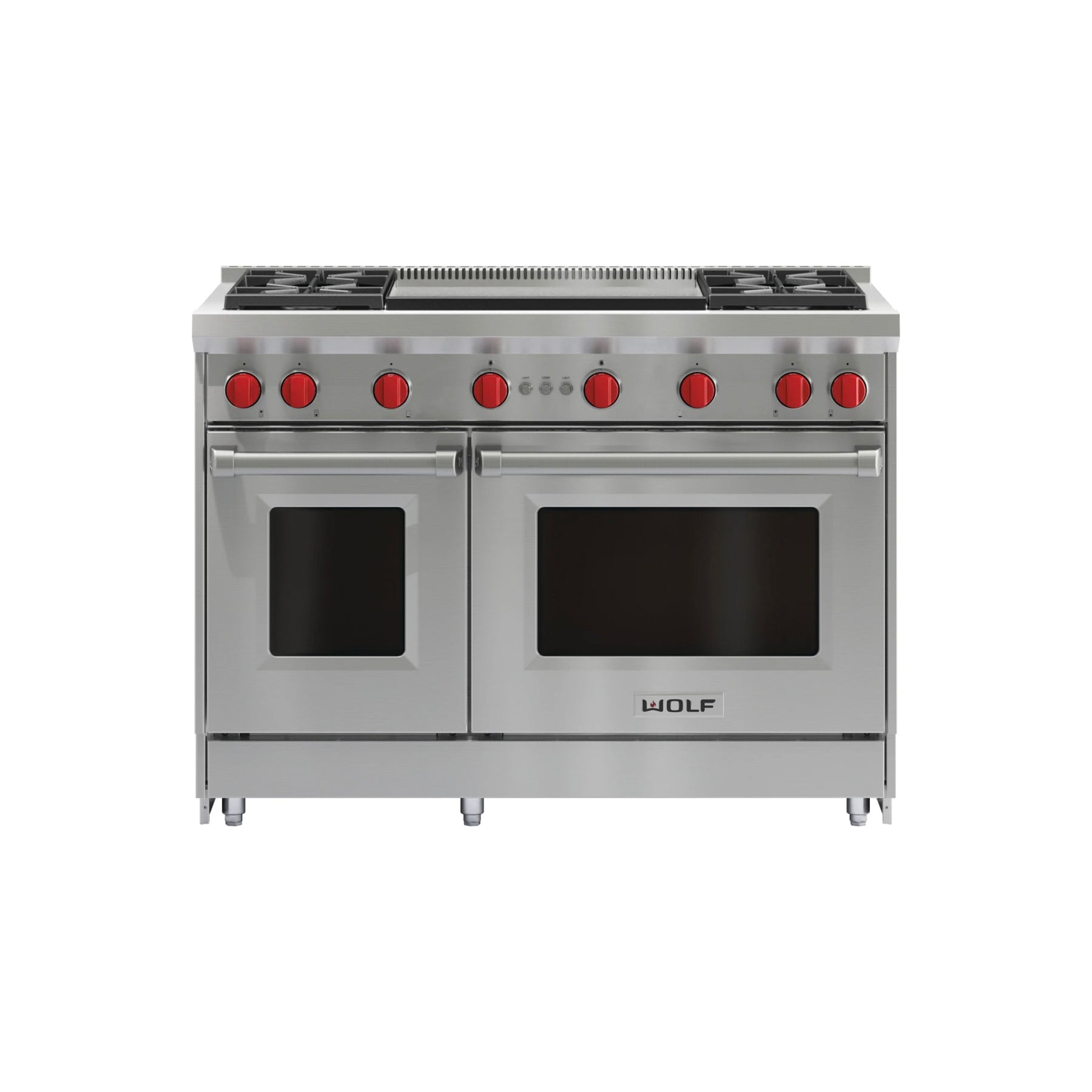 Wolf Certified GR484DG 48" Stainless Steel Pro-Style Gas Range with Dual Griddle