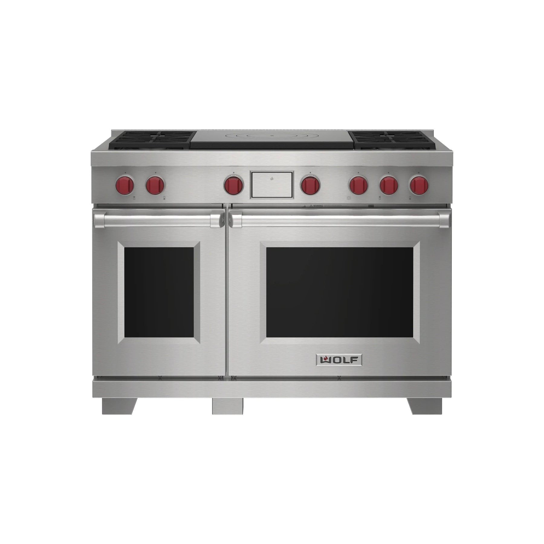 Wolf Certified DF48450F/S/P 48" Stainless Steel Dual Fuel Range with French Top