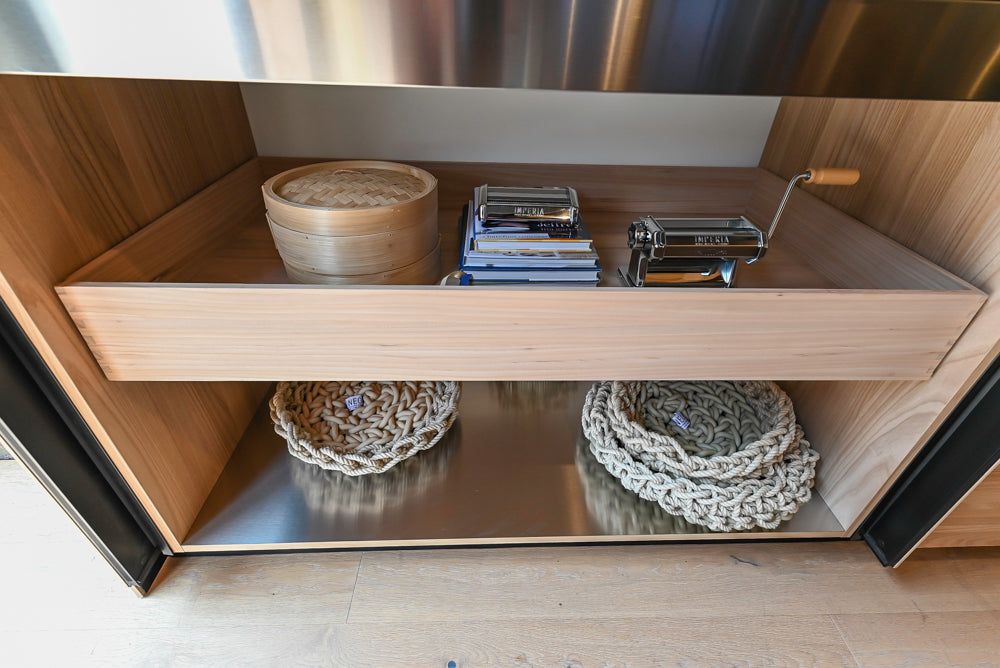 Valcucine Venture: Green Tea Glass Modern Kitchen with Island & Luxe Appliances